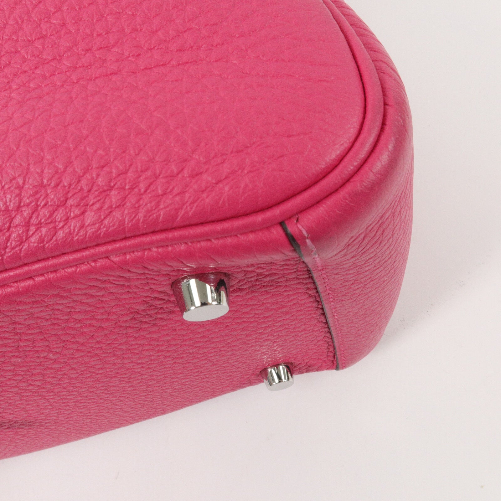 HERMES Clemence皮革Lindy 26手挽肩背兩用袋Rose Extreme