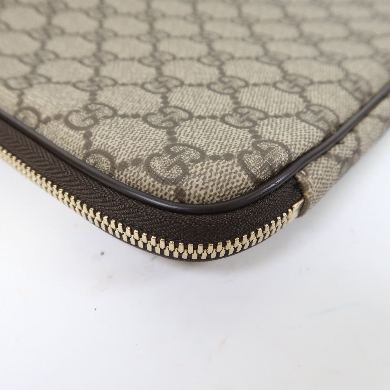 GUCCI 塗層帆布Briefcase金扣商務包/公事包啡色