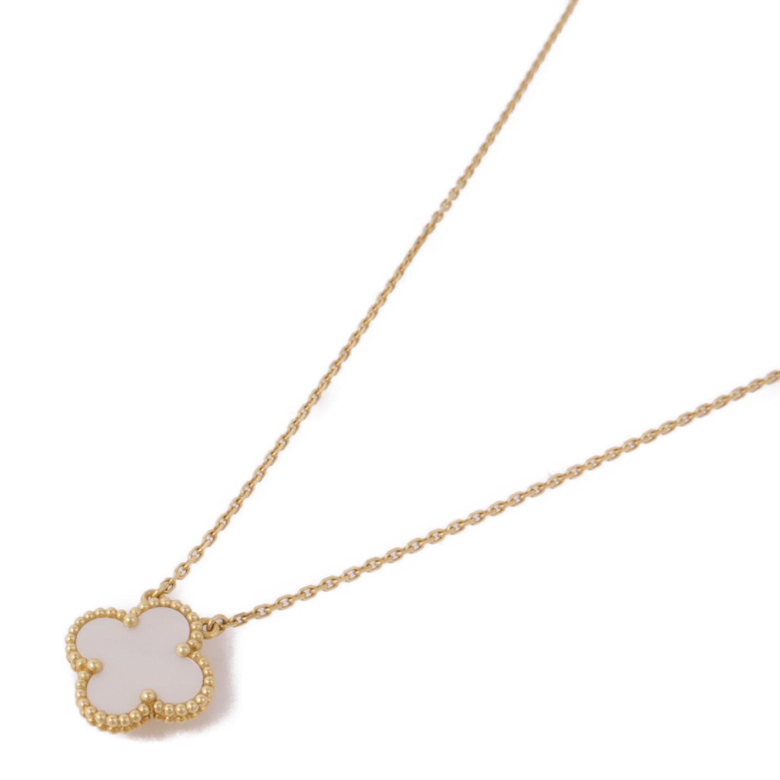 Van Cleef & Arpels 18K黃金/珍珠母貝Vintage Alhambra Necklace項鍊
