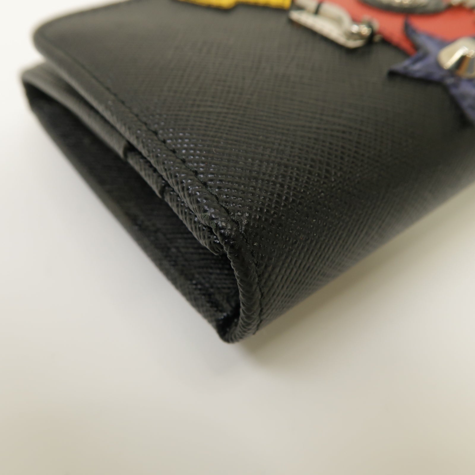 PRADA 牛皮皮革Long wallet金扣長錢包黒色