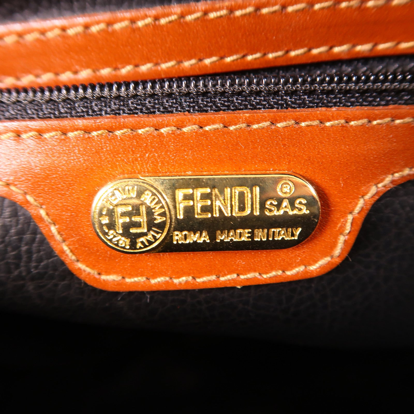FENDI 【激減優惠】塗層帆布Vintage Pequin Convertible Boston Bag金扣手挽肩背兩用袋