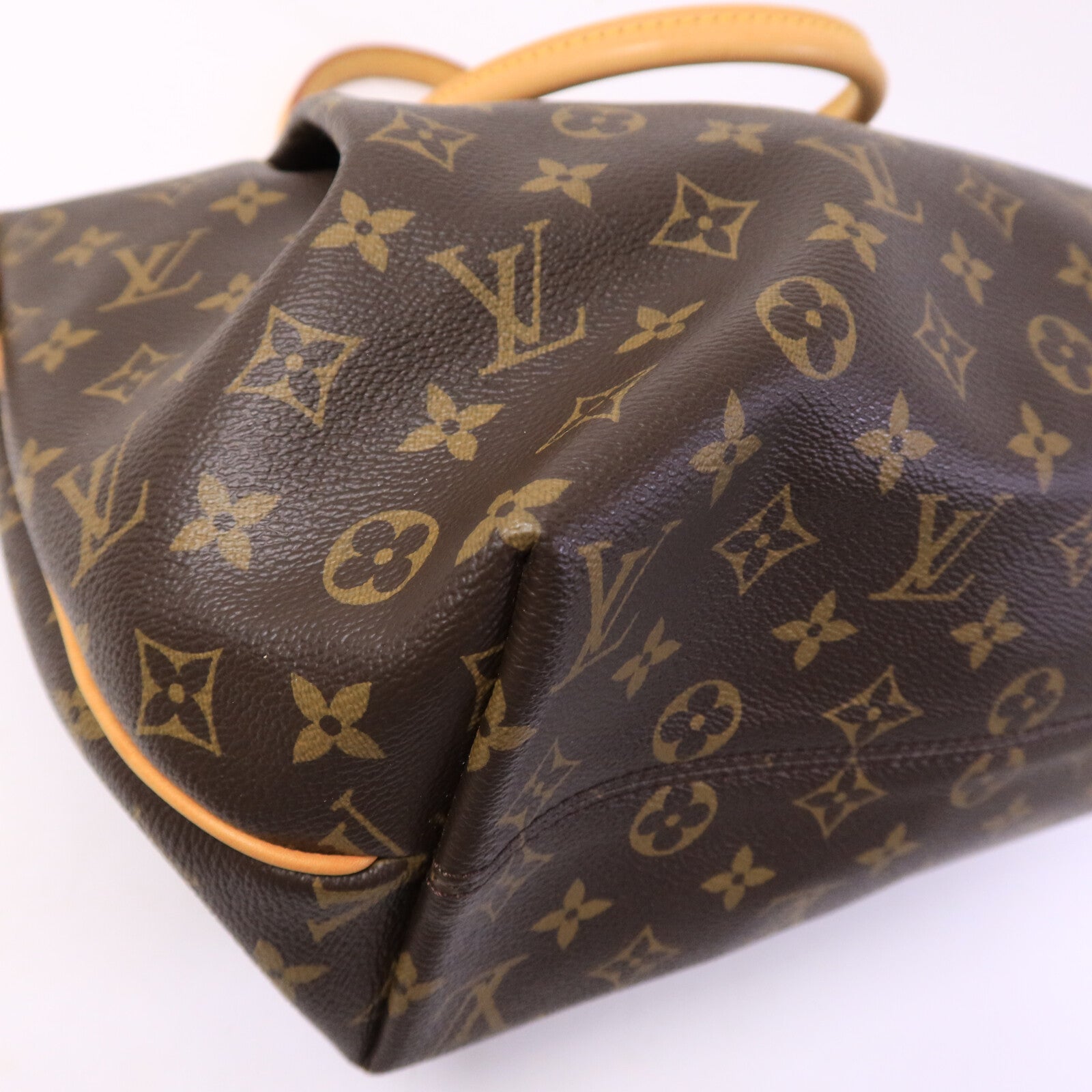 LOUIS VUITTON Monogram Turenne MM金扣手挽肩背兩用袋棕色