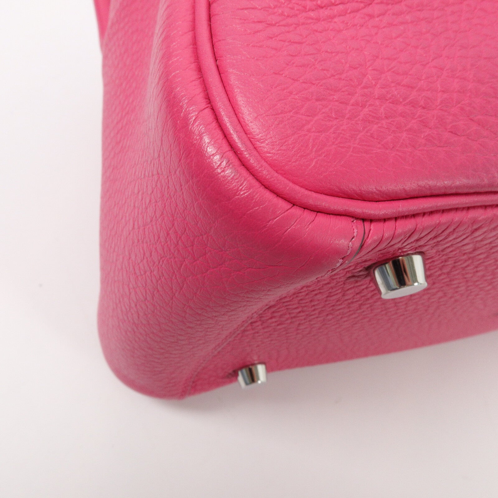 HERMES Clemence皮革Lindy 26手挽肩背兩用袋Rose Extreme