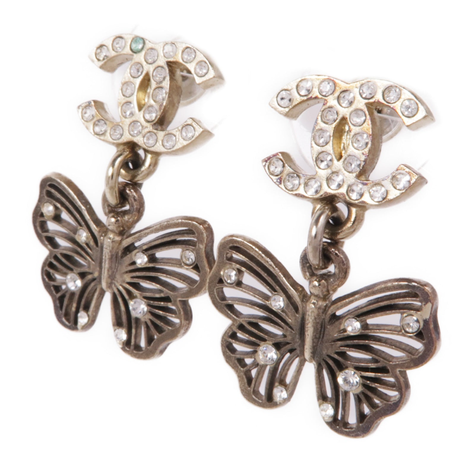 CHANEL CC Earrings Metal Gold