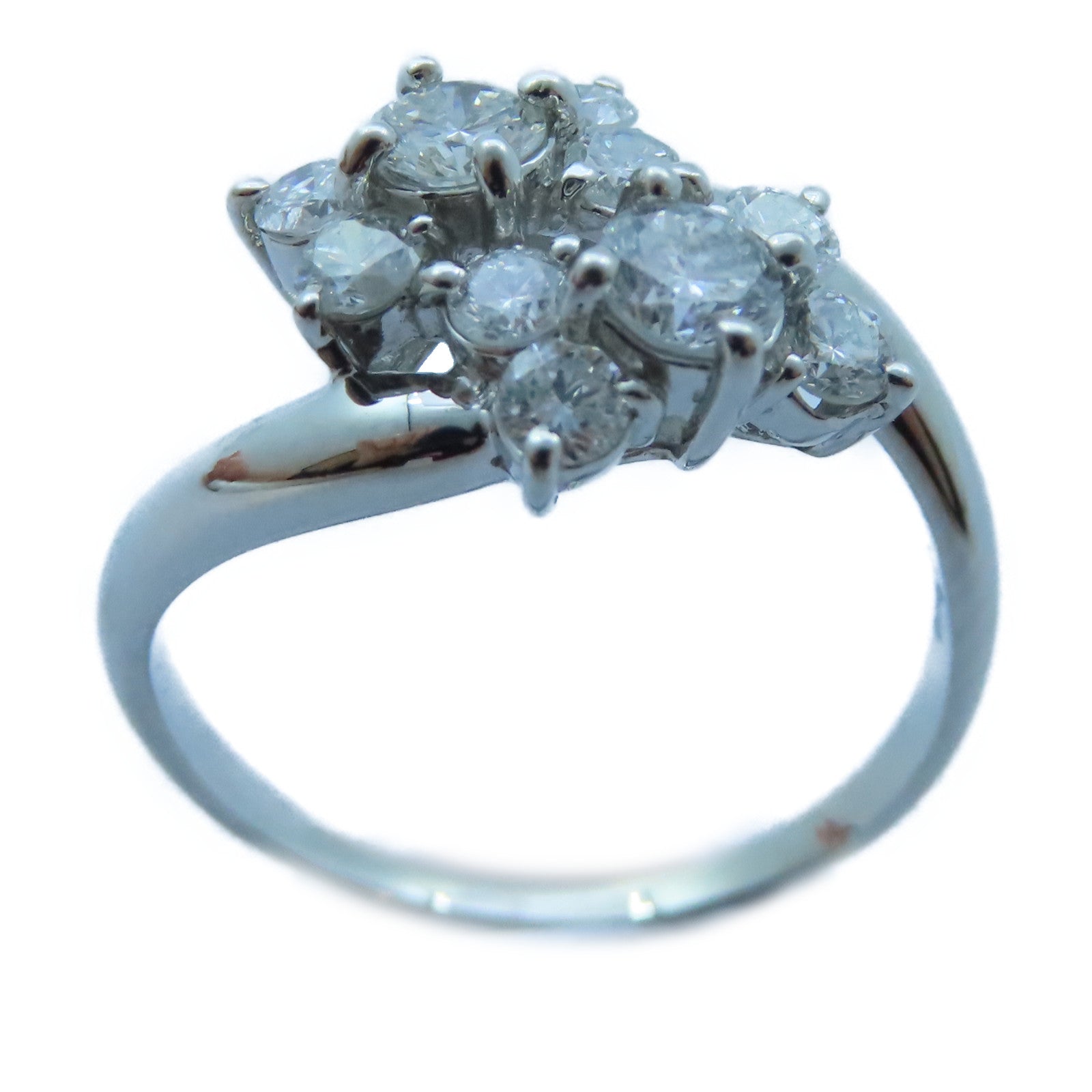 JEWELRY PT900白金Diamond Ring 1.00ct鑽石戒指US#7.25