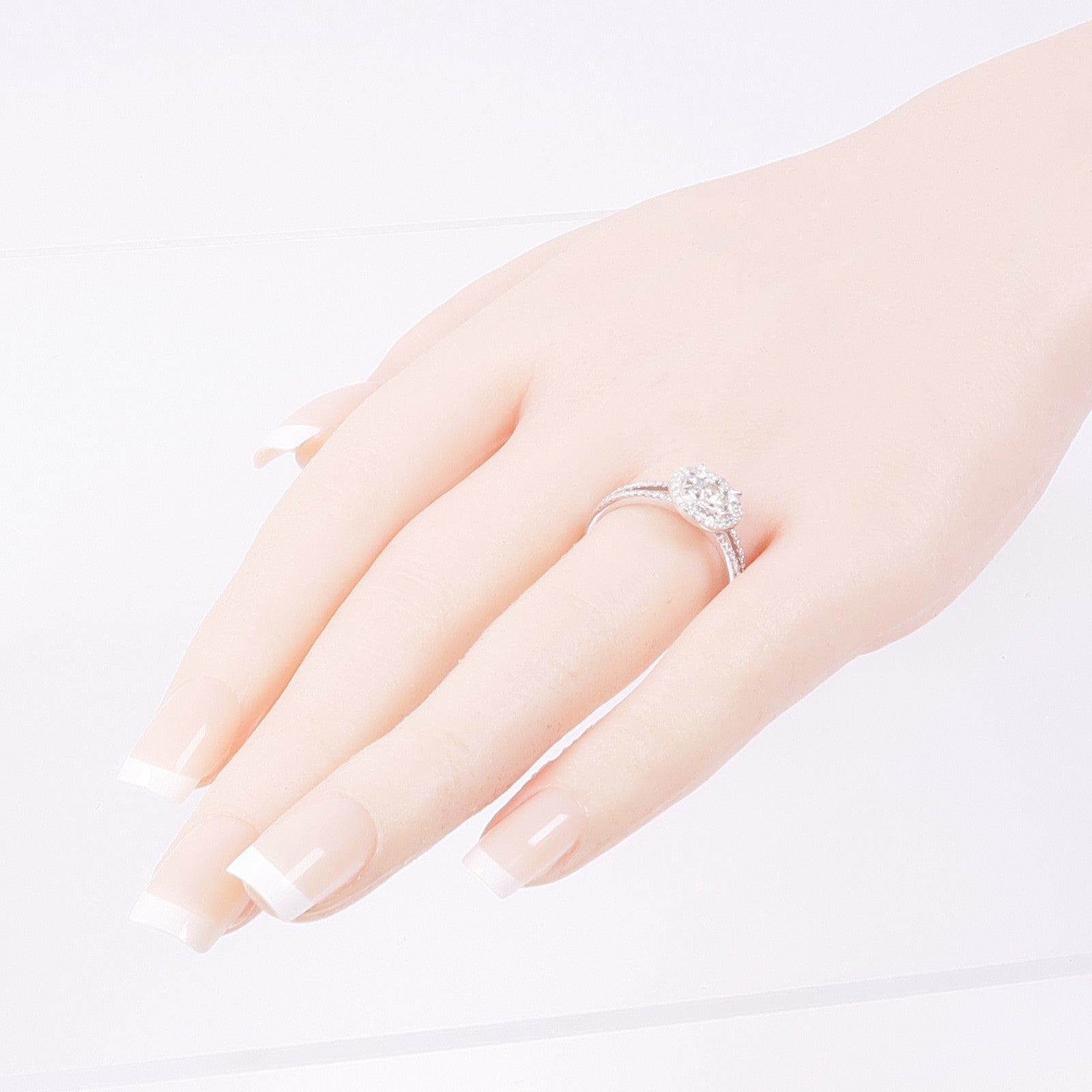 JEWELRY 18K白Diamond Ring鑽石戒指US#8.5