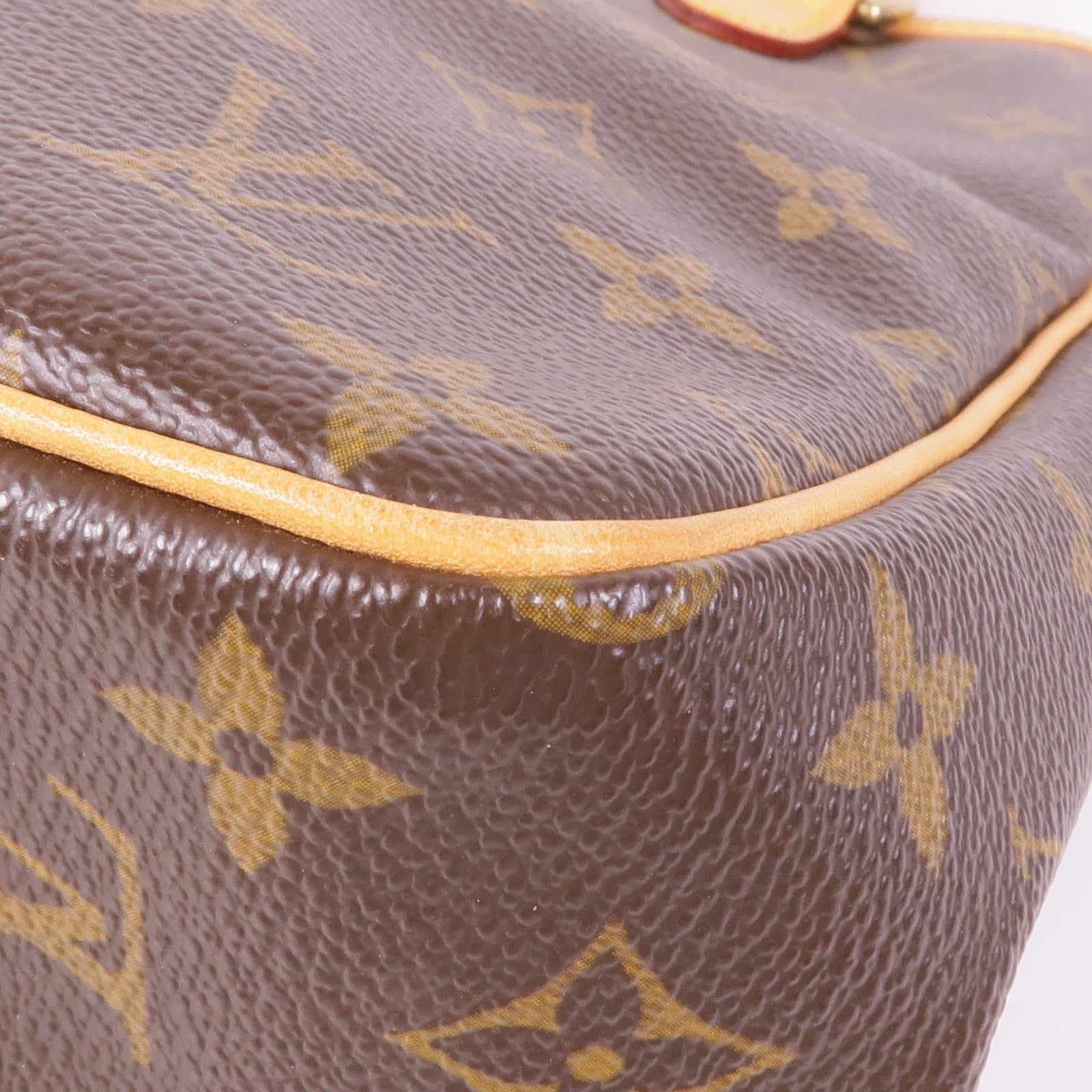 LOUIS VUITTON Monogram Batignolles金扣手挽袋棕色