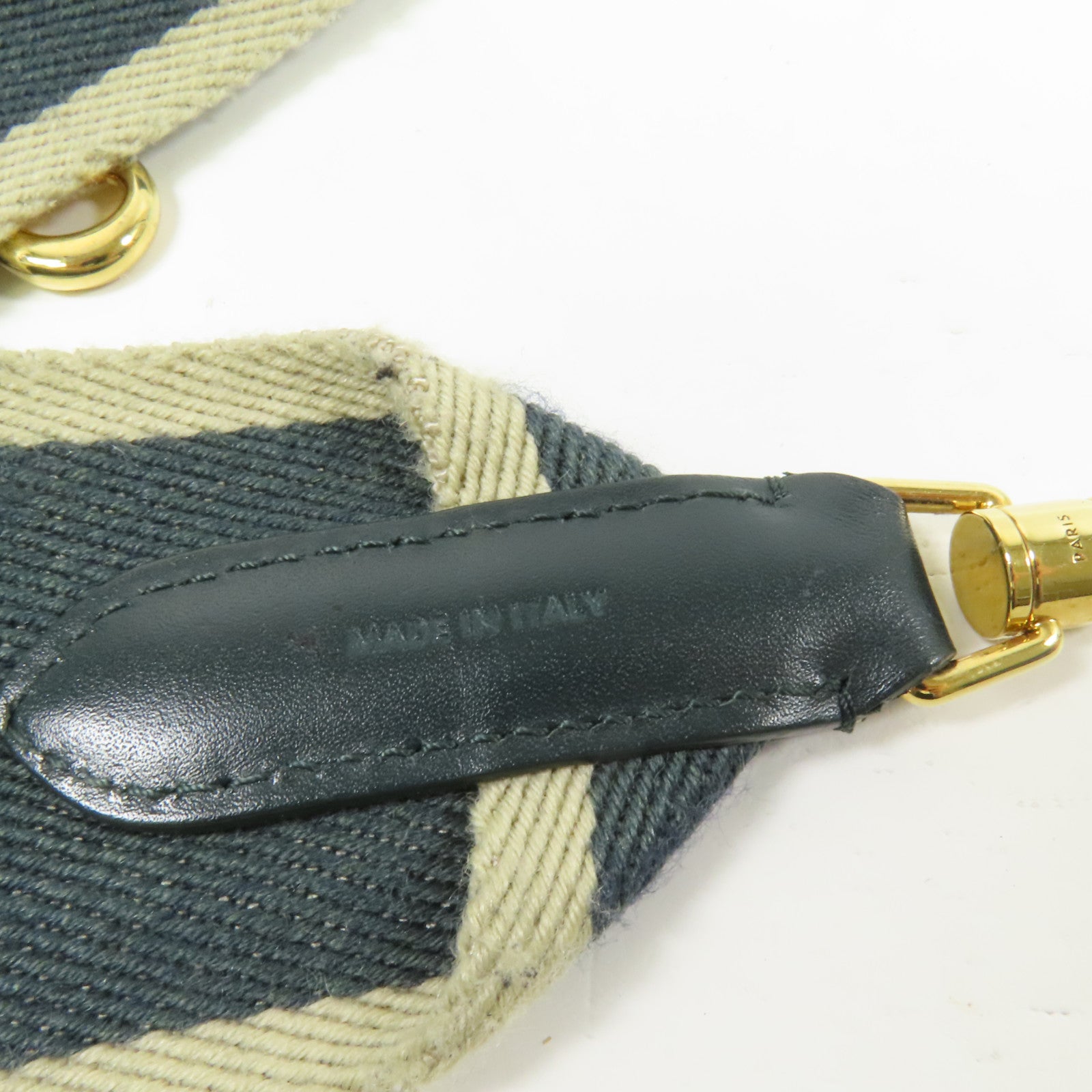 CELINE 帆布Strap金扣肩背帶