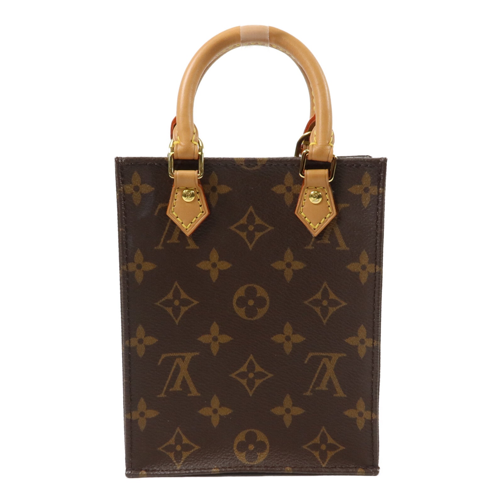 LOUIS VUITTON Monogram Petit Sac Plat手挽肩背兩用袋