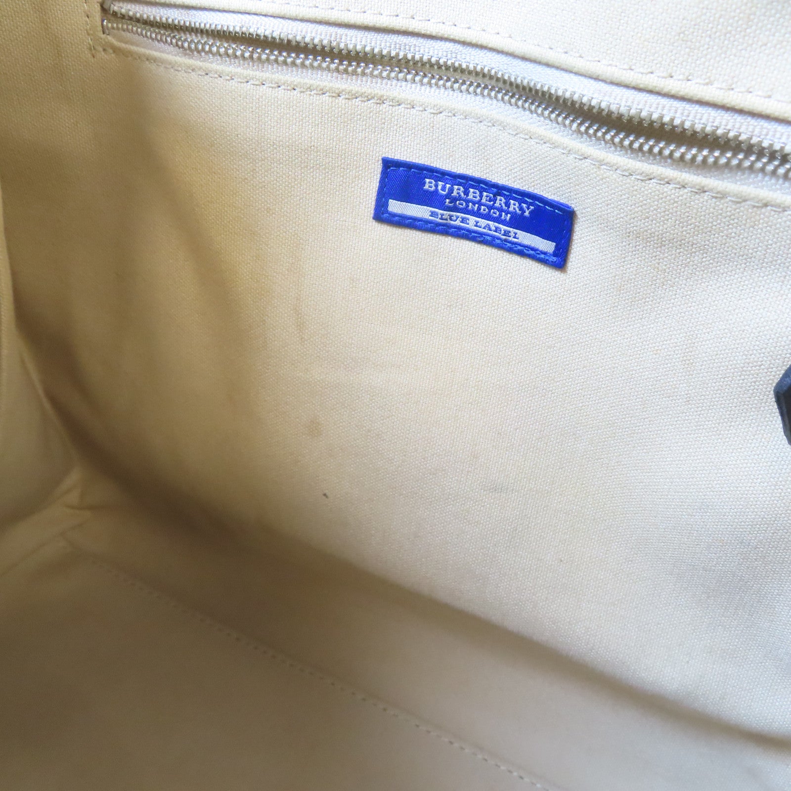 BURBERRY BLUE LABEL 帆布Tote Bag銀扣手挽袋黑色