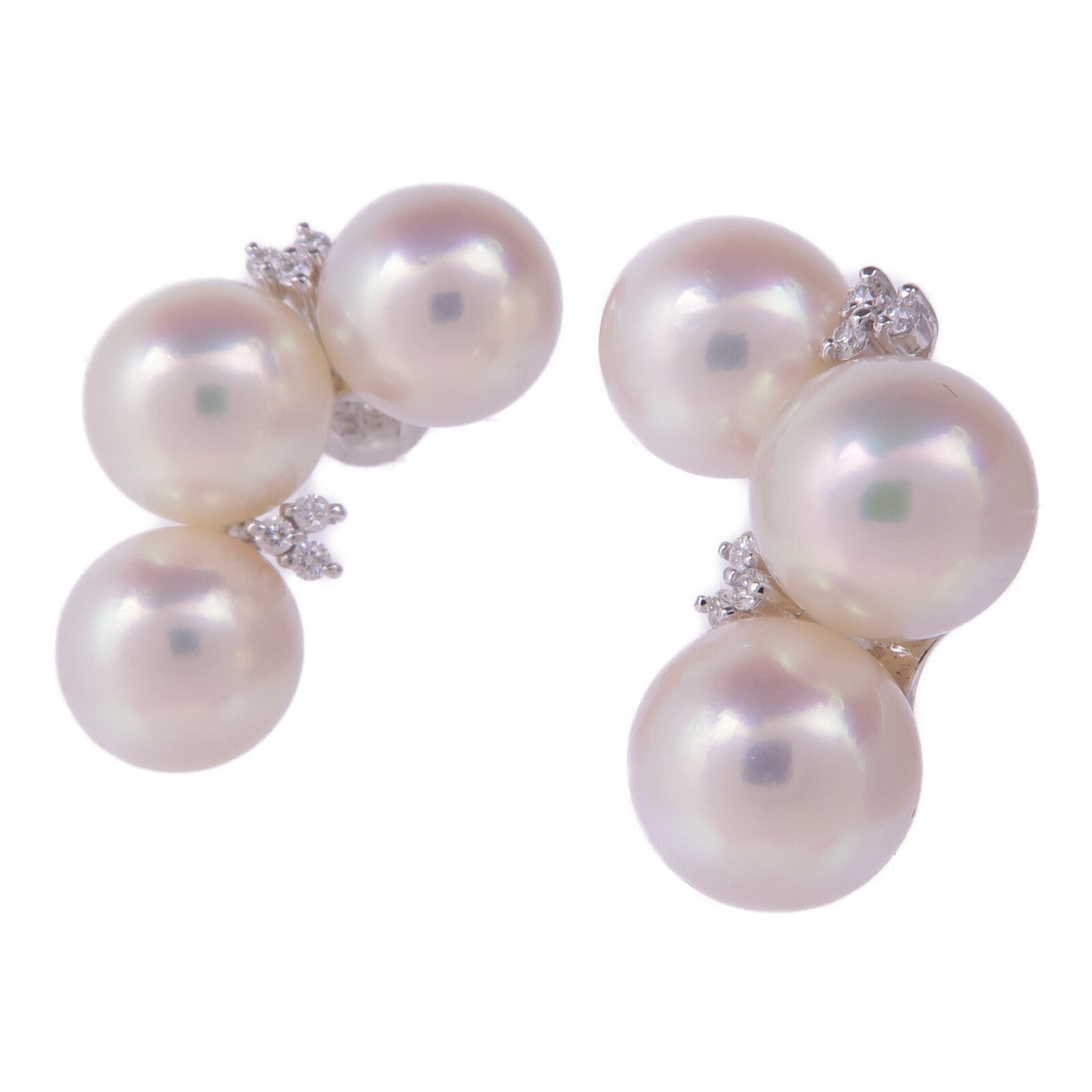 JEWELRY PT900鉑金Pearl Diamond Earrings珍珠/鑽石耳環