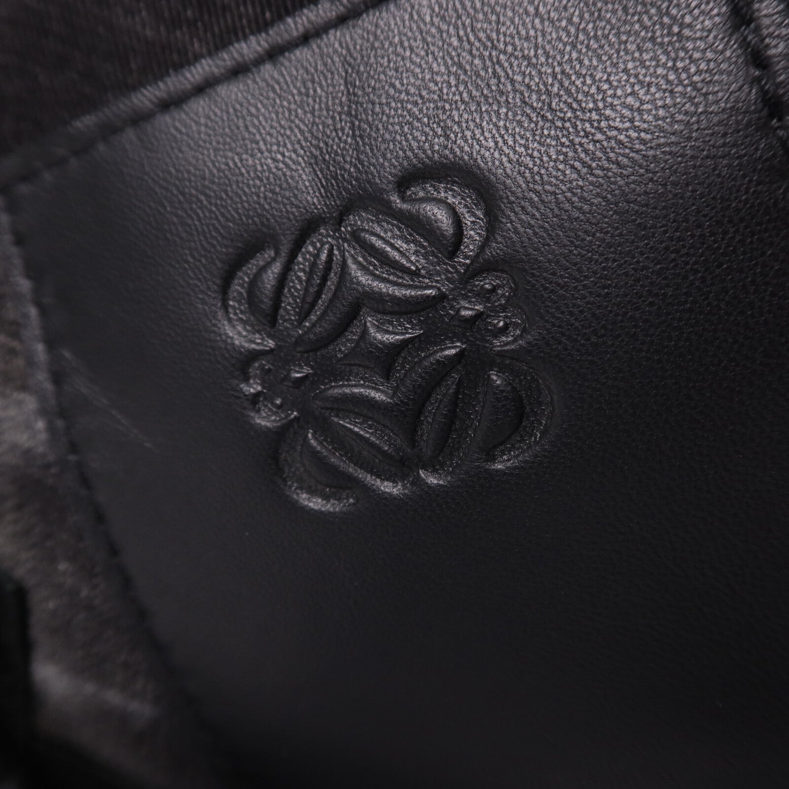 LOEWE 帆布Tote Bag銀扣肩背袋