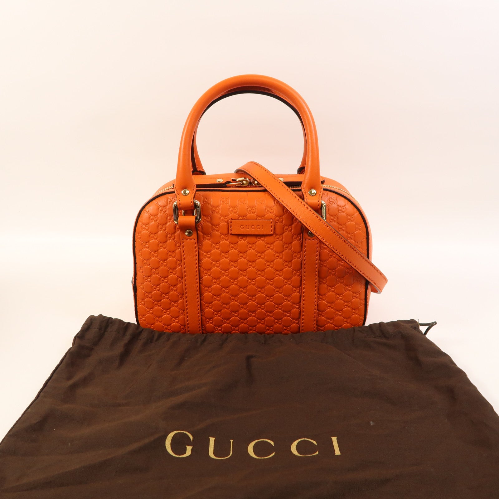 GUCCI 牛皮皮革Guccissima 2 Way Shoulder金扣手挽肩背兩用袋