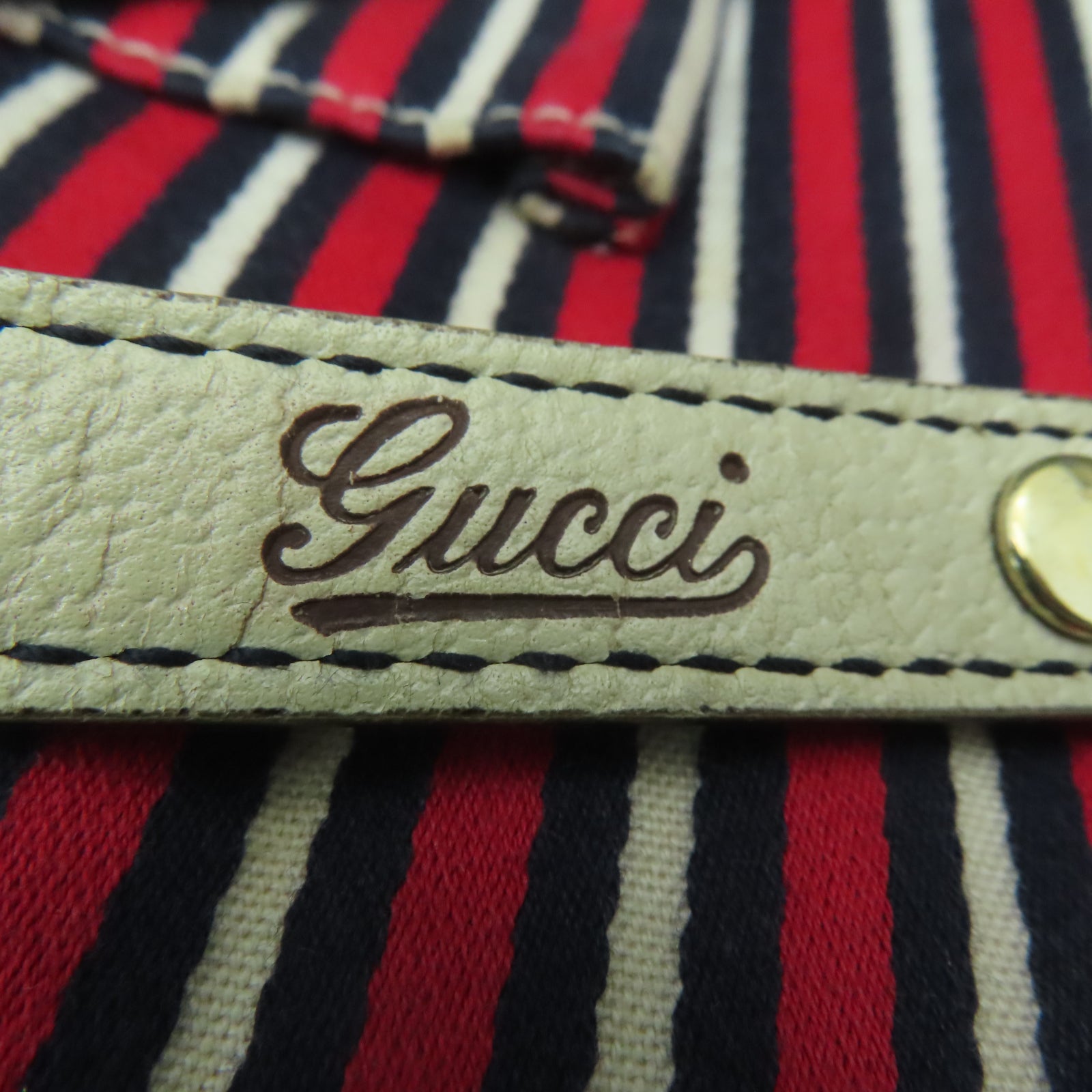 GUCCI 【激減優惠】帆布Shoulder Bag金扣肩背袋藍色/白色