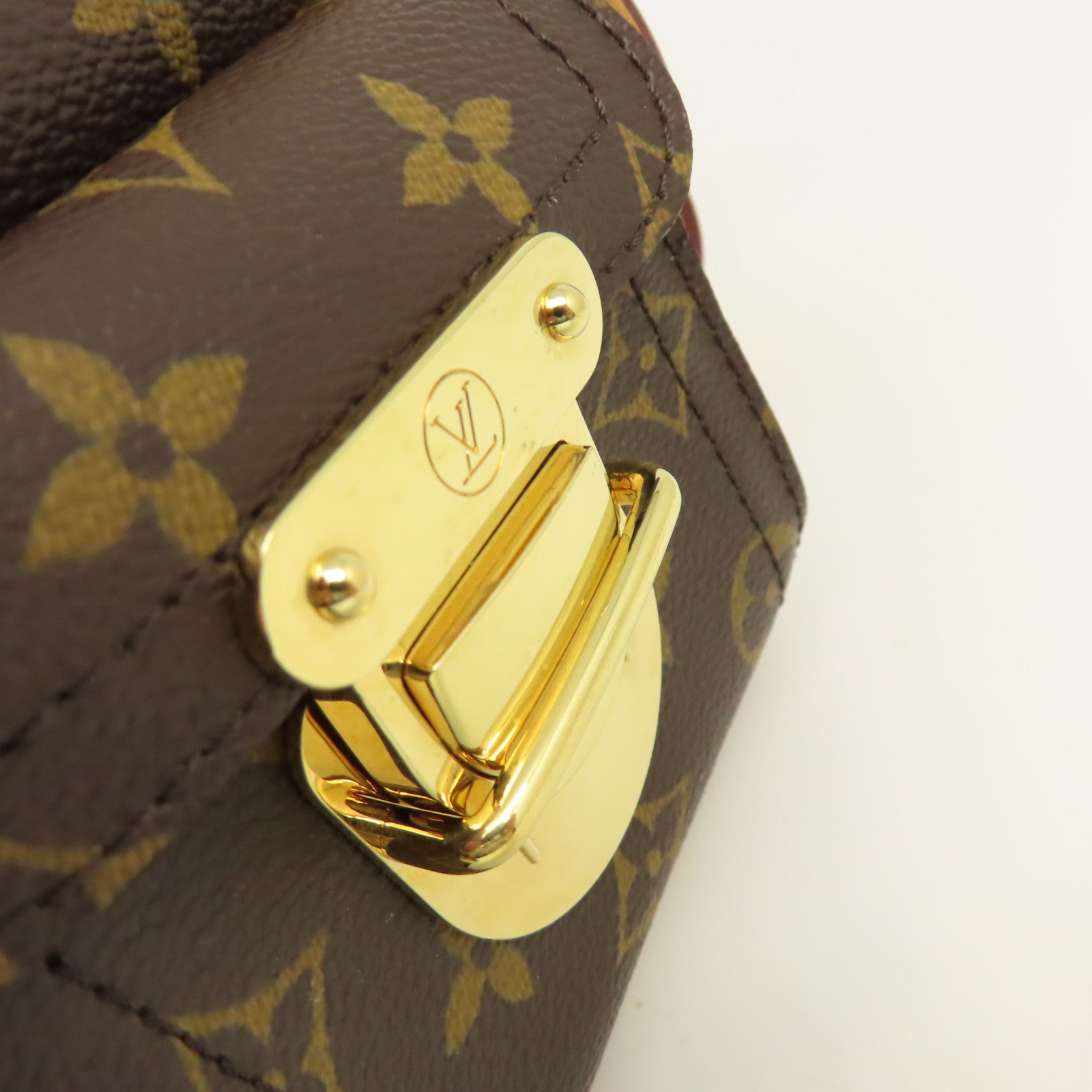LOUIS VUITTON Monogram Hudson Shoulder Bag金扣肩背袋啡色