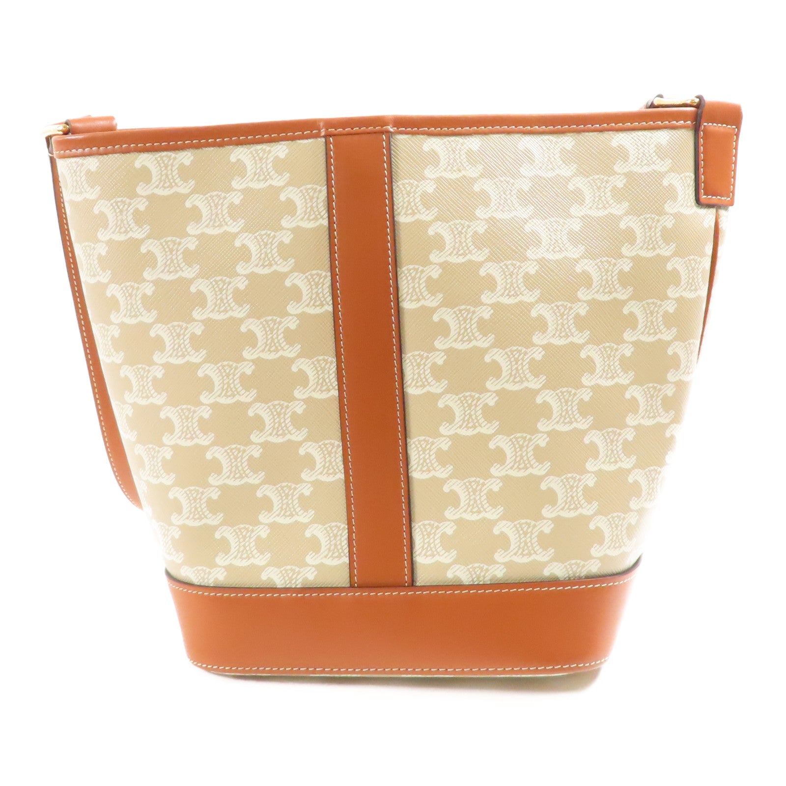 CELINE 塗層帆布Small Bucket金扣肩背袋