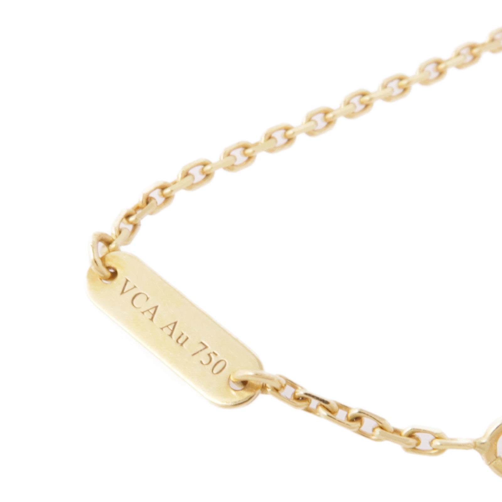 Van Cleef & Arpels 18K黃金/珍珠母貝Vintage Alhambra Necklace項鍊