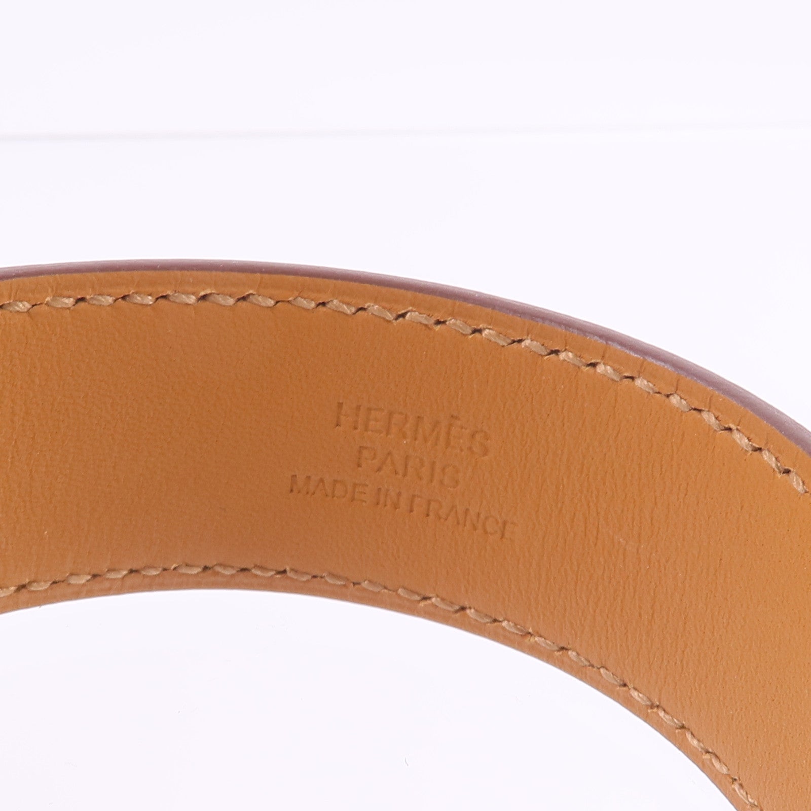 HERMES Madame皮革Collier De Chien 24 Bracelet手帶Gold