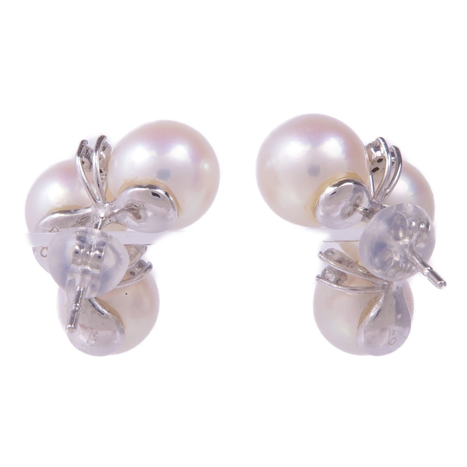 JEWELRY PT900鉑金Pearl Diamond Earrings珍珠/鑽石耳環