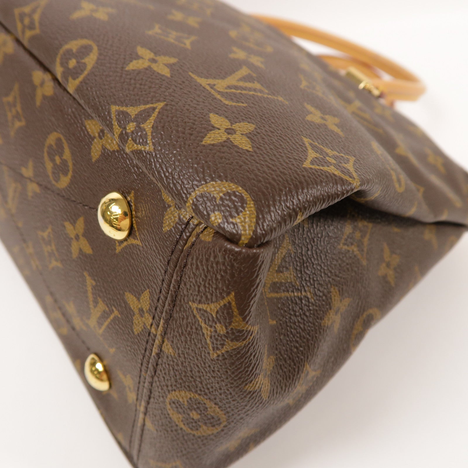 LOUIS VUITTON LV GHW Pallas 2 Way Shoulder Handbag M41175 Monogram Brown/Red