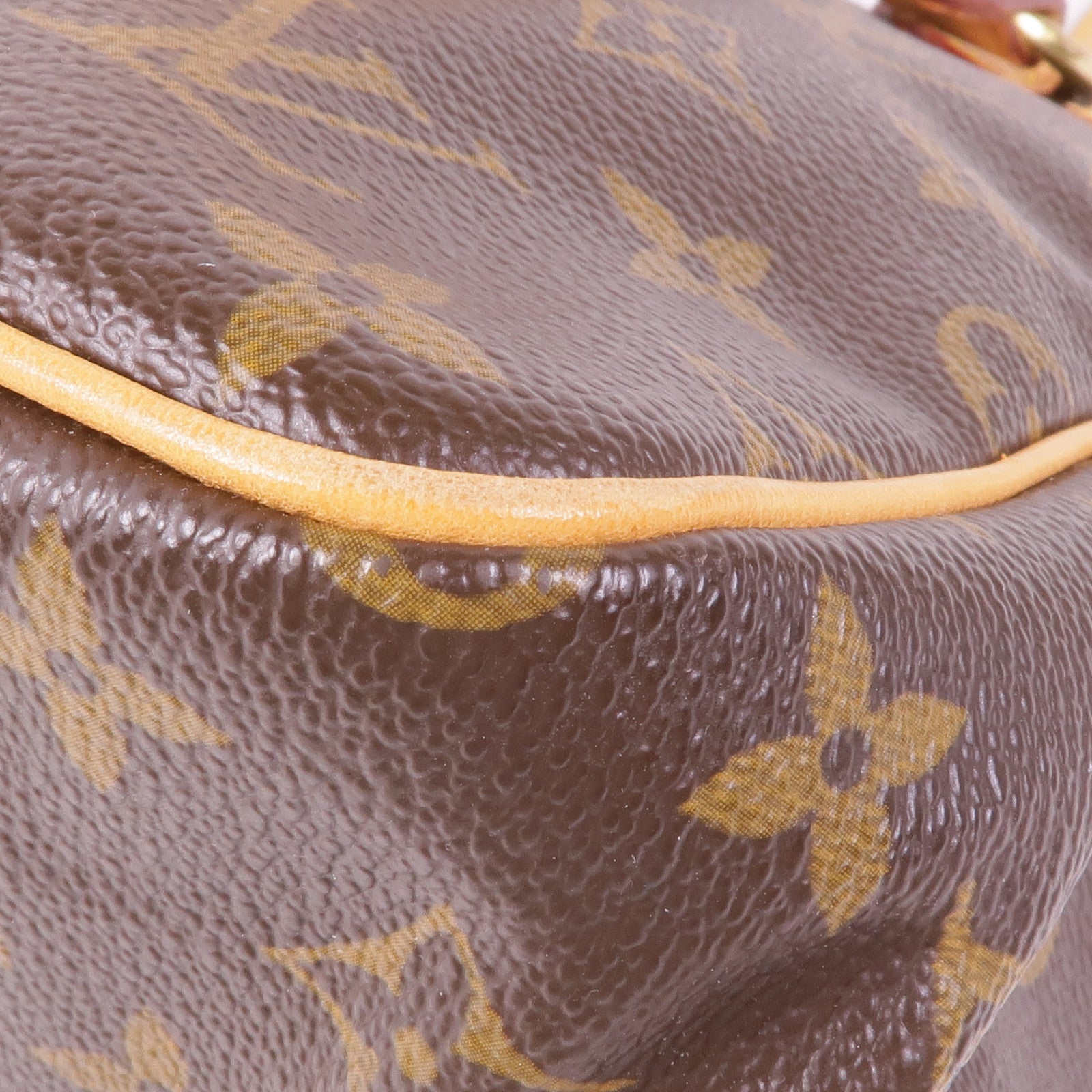LOUIS VUITTON Monogram Batignolles金扣手挽袋棕色