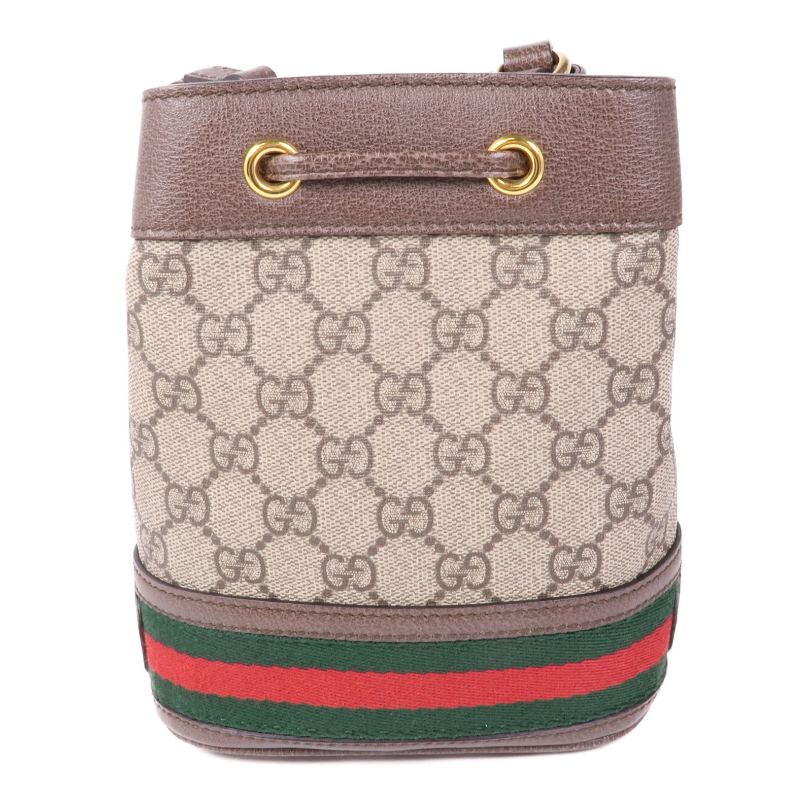 GUCCI 塗層帆布Ophidia Mini Bucket金扣肩背袋