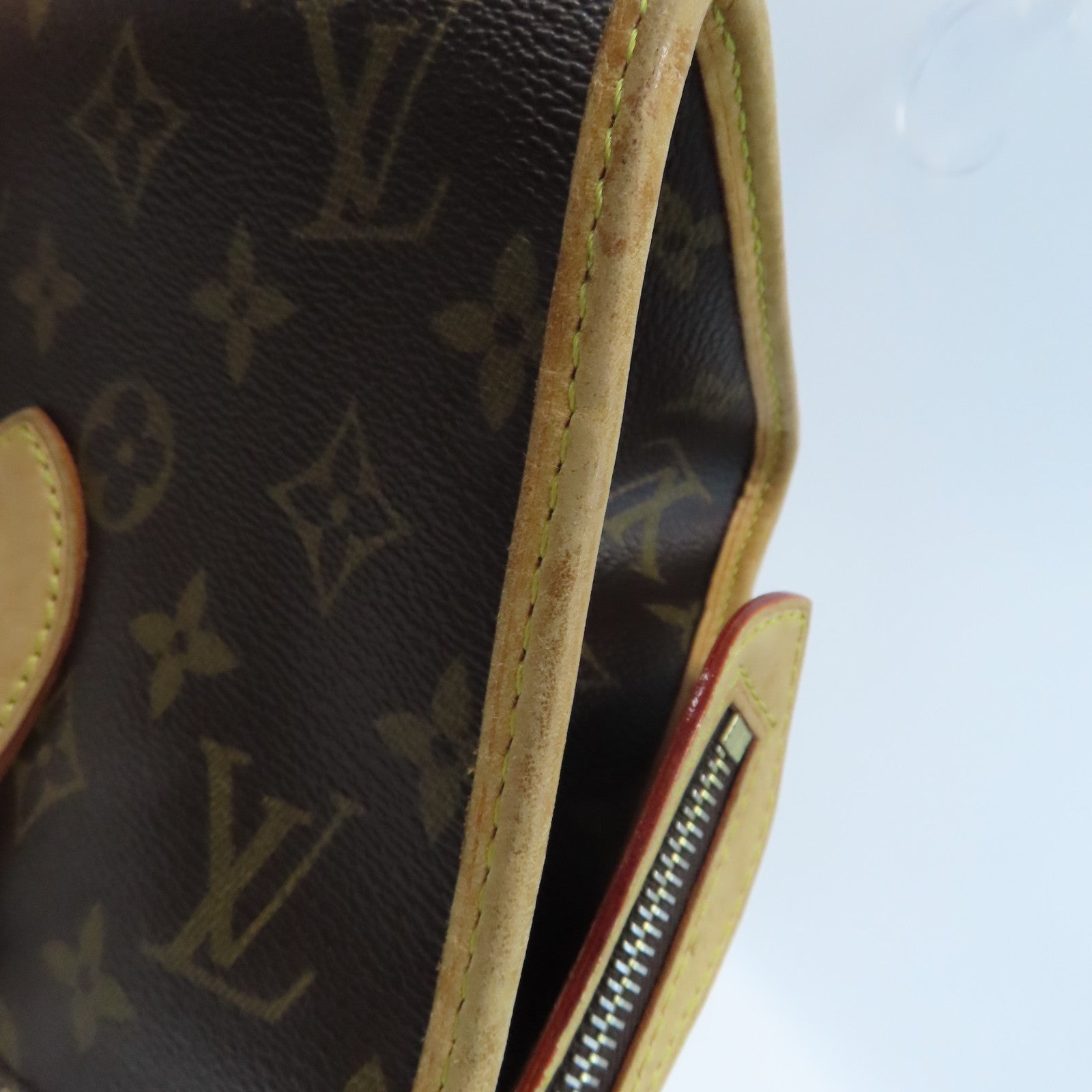 LOUIS VUITTON Monogram Popincourt金扣手挽袋啡色