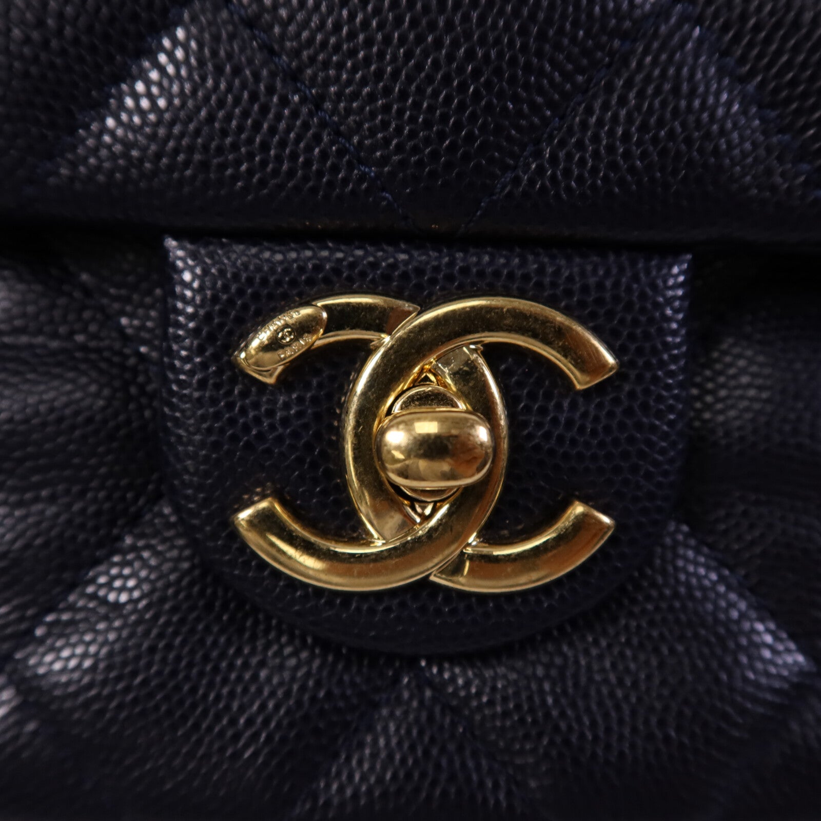 CHANEL 牛皮皮革Shoulder Bag金扣鏈帶肩背袋