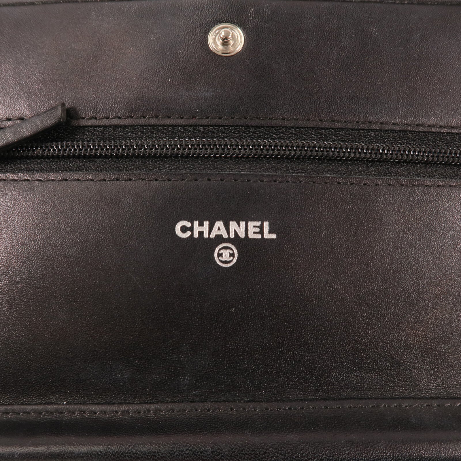 CHANEL 牛皮皮革Cambon Wallet On Chain銀扣鏈帶肩背袋
