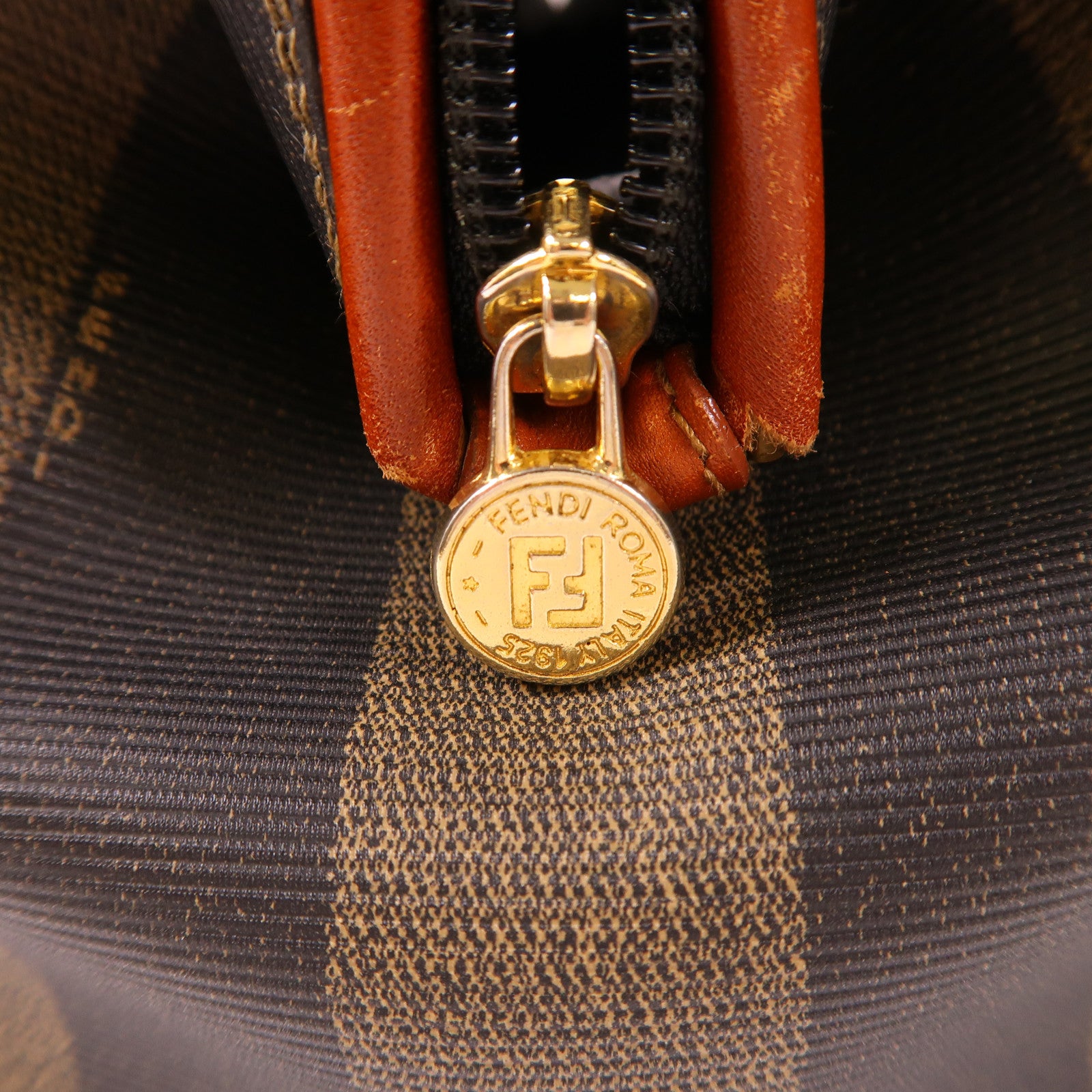 FENDI 【激減優惠】塗層帆布Vintage Pequin Convertible Boston Bag金扣手挽肩背兩用袋