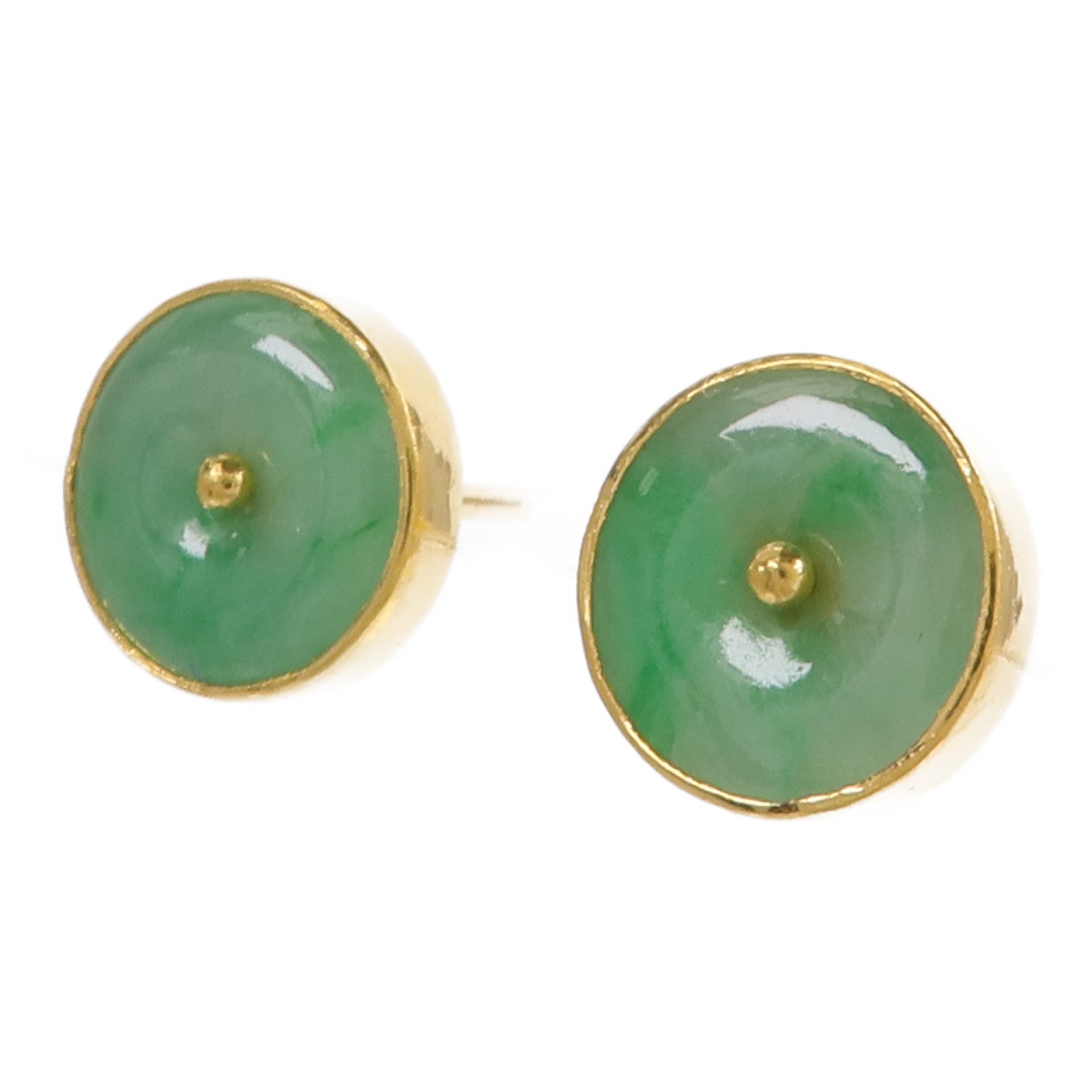JEWELRY 24K黃金Jade Earrings翡翠耳環