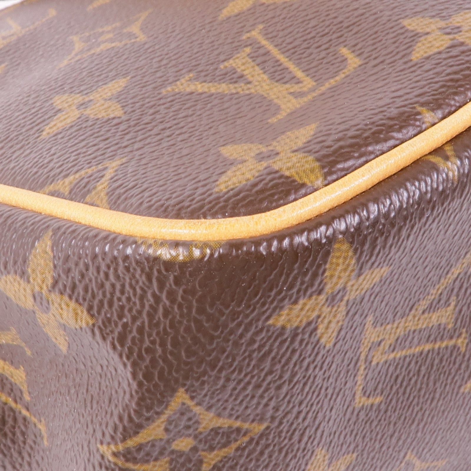 LOUIS VUITTON Monogram Batignolles金扣手挽袋棕色