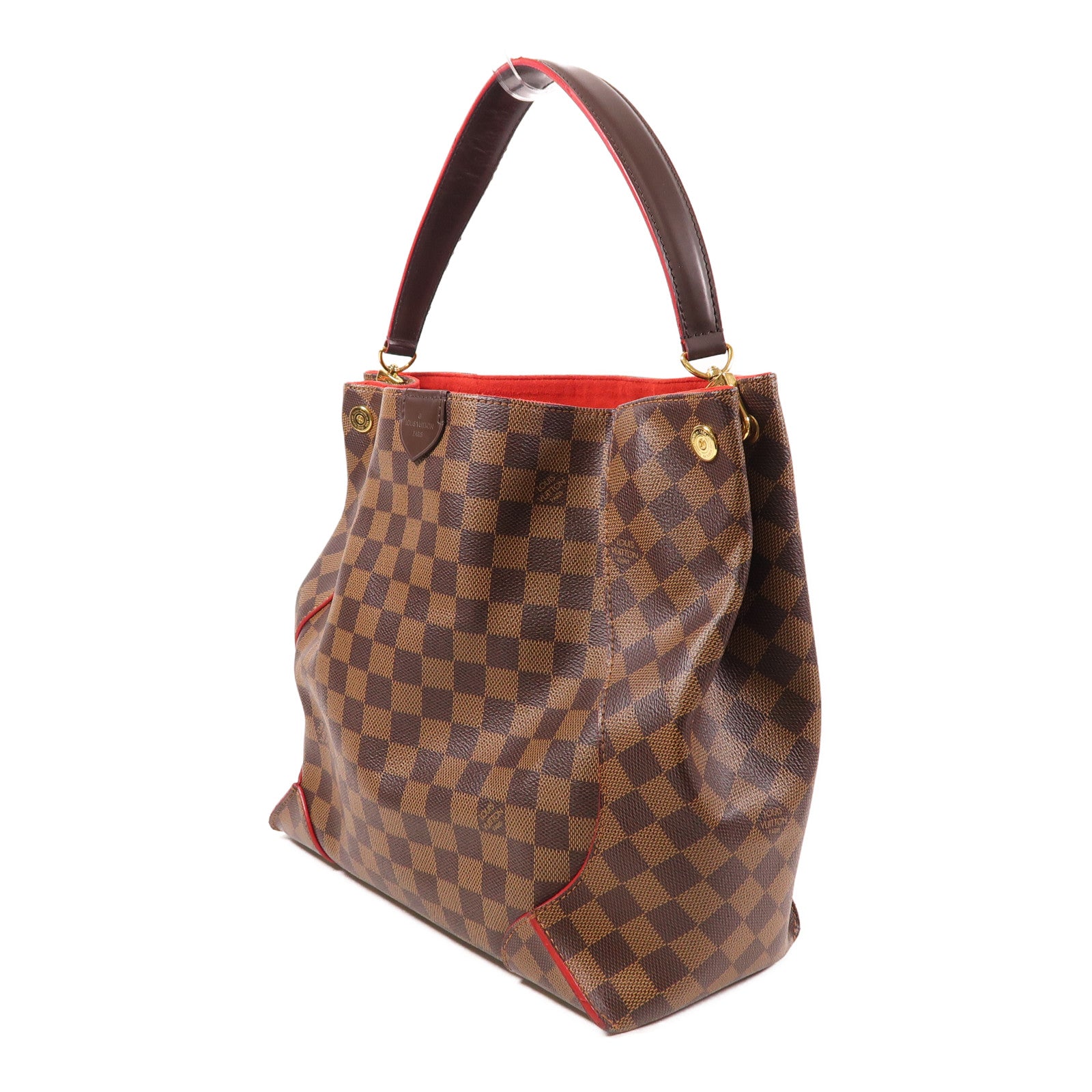 LOUIS VUITTON Damier Caissa Hobo金扣肩背袋