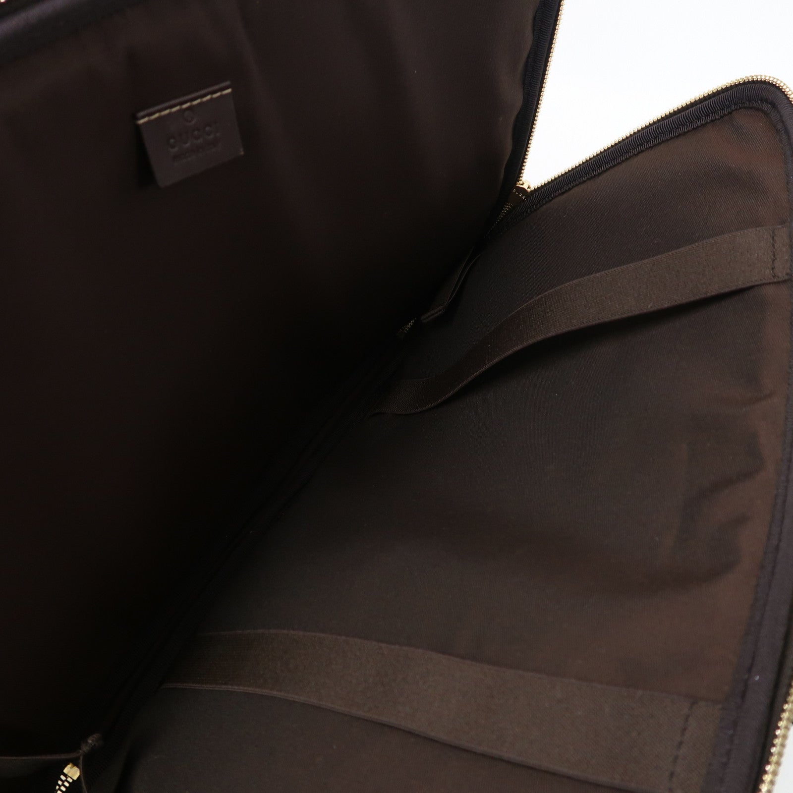 GUCCI 塗層帆布Briefcase金扣商務包/公事包啡色