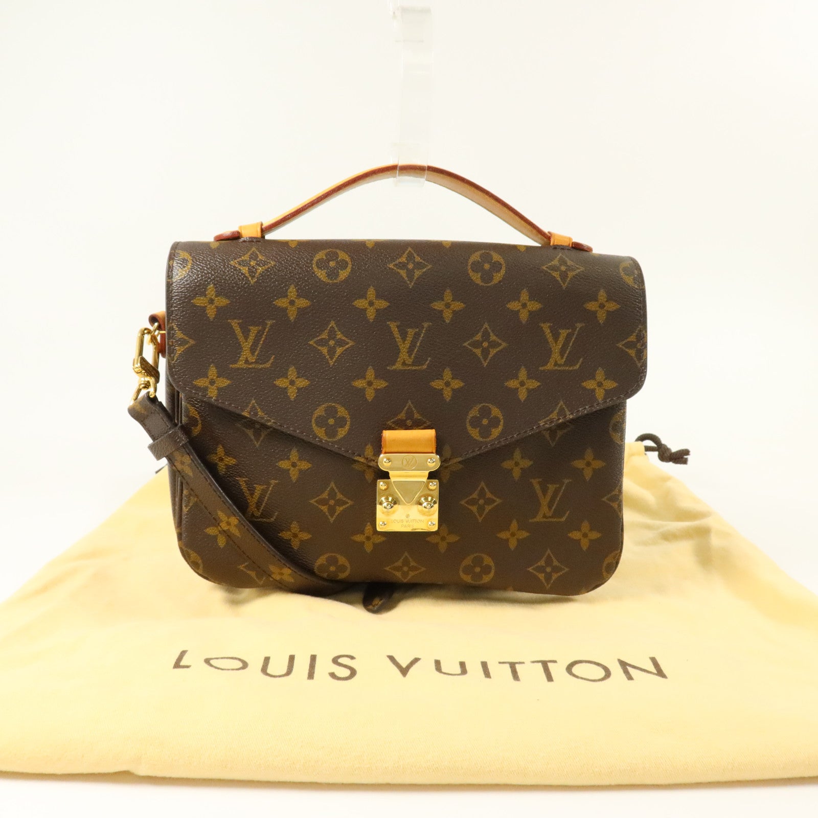LOUIS VUITTON Monogram Pochette Metis MM金扣手挽肩背兩用袋