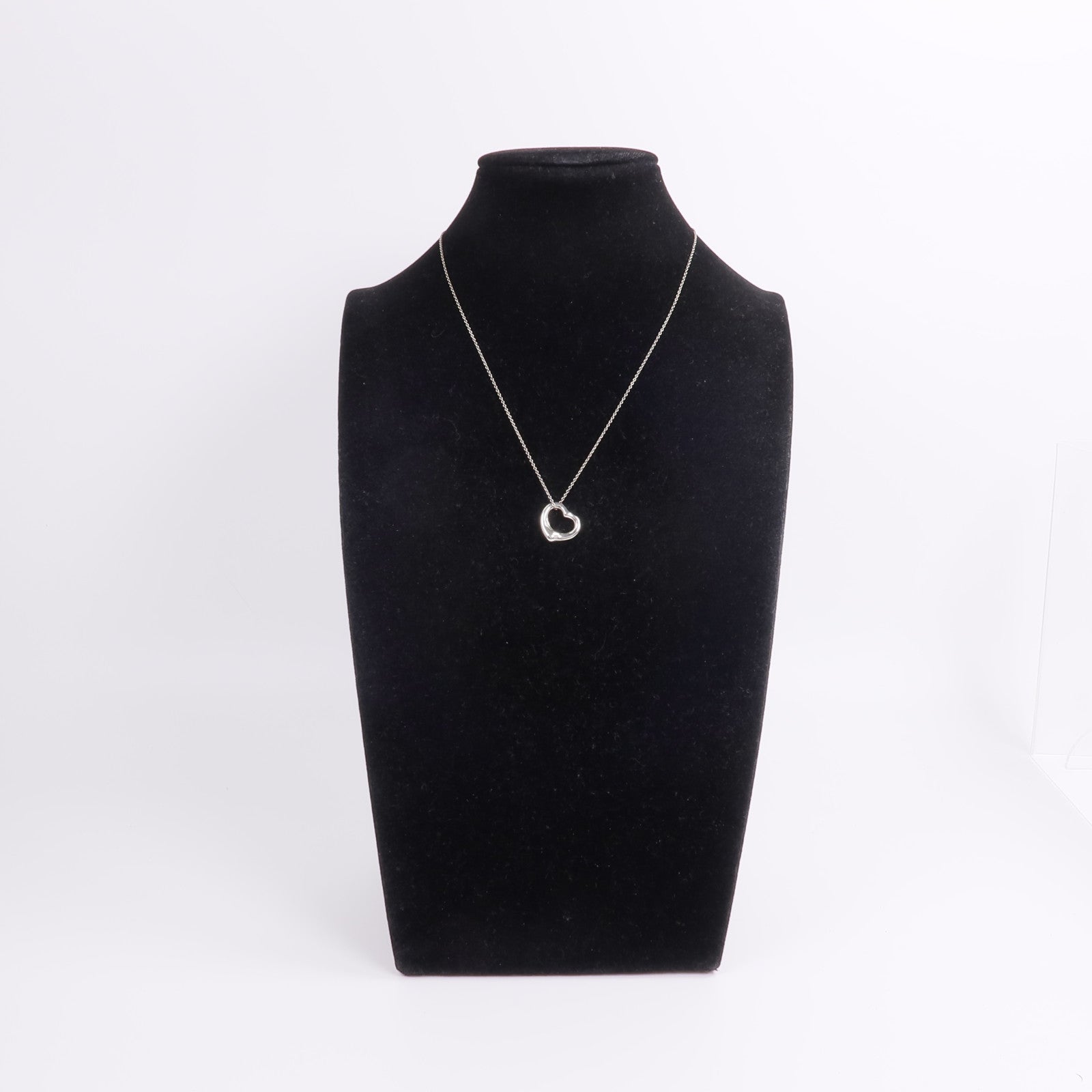 TIFFANY＆CO 925純銀Open Heart Necklace項鍊