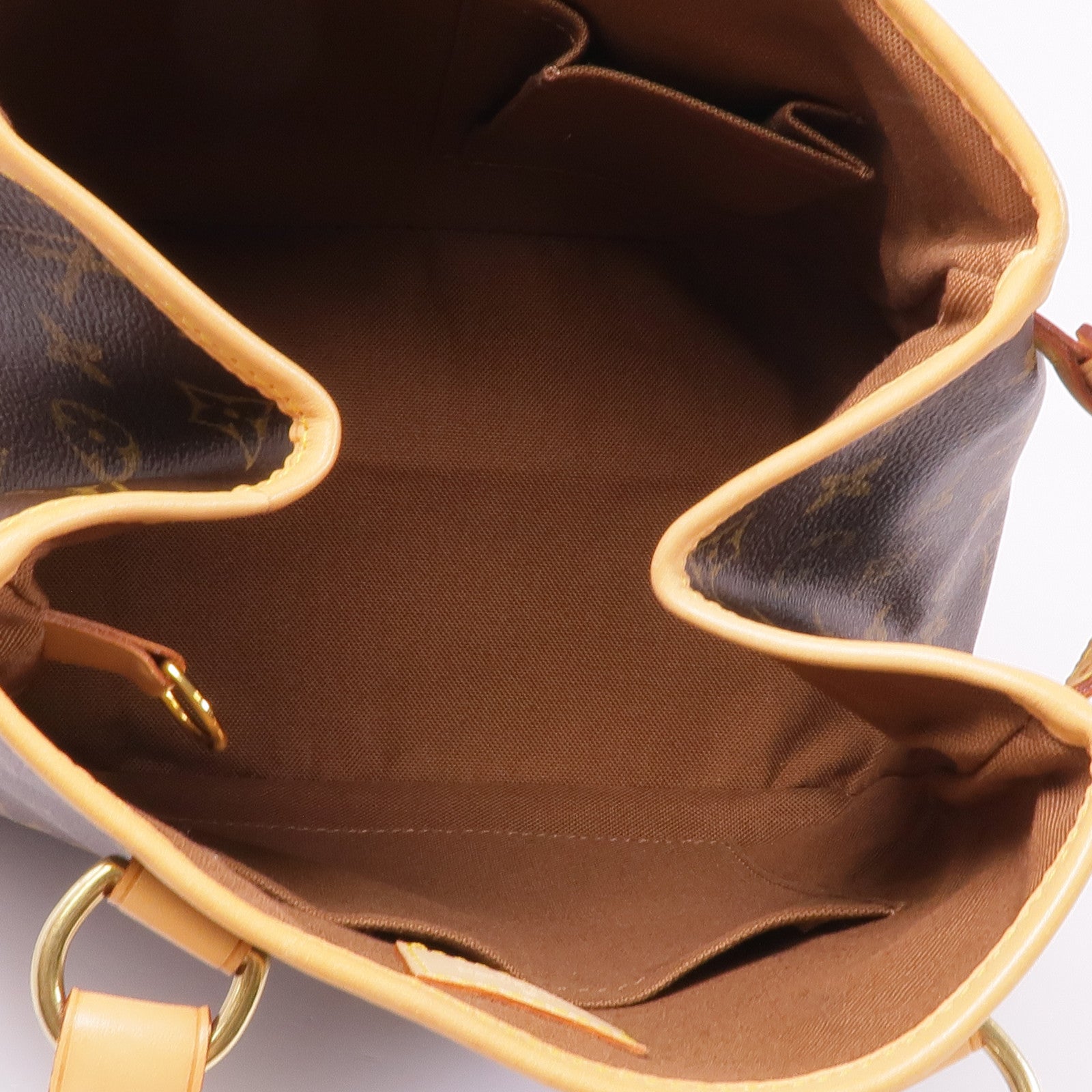 LOUIS VUITTON Monogram Batignolles金扣手挽袋棕色