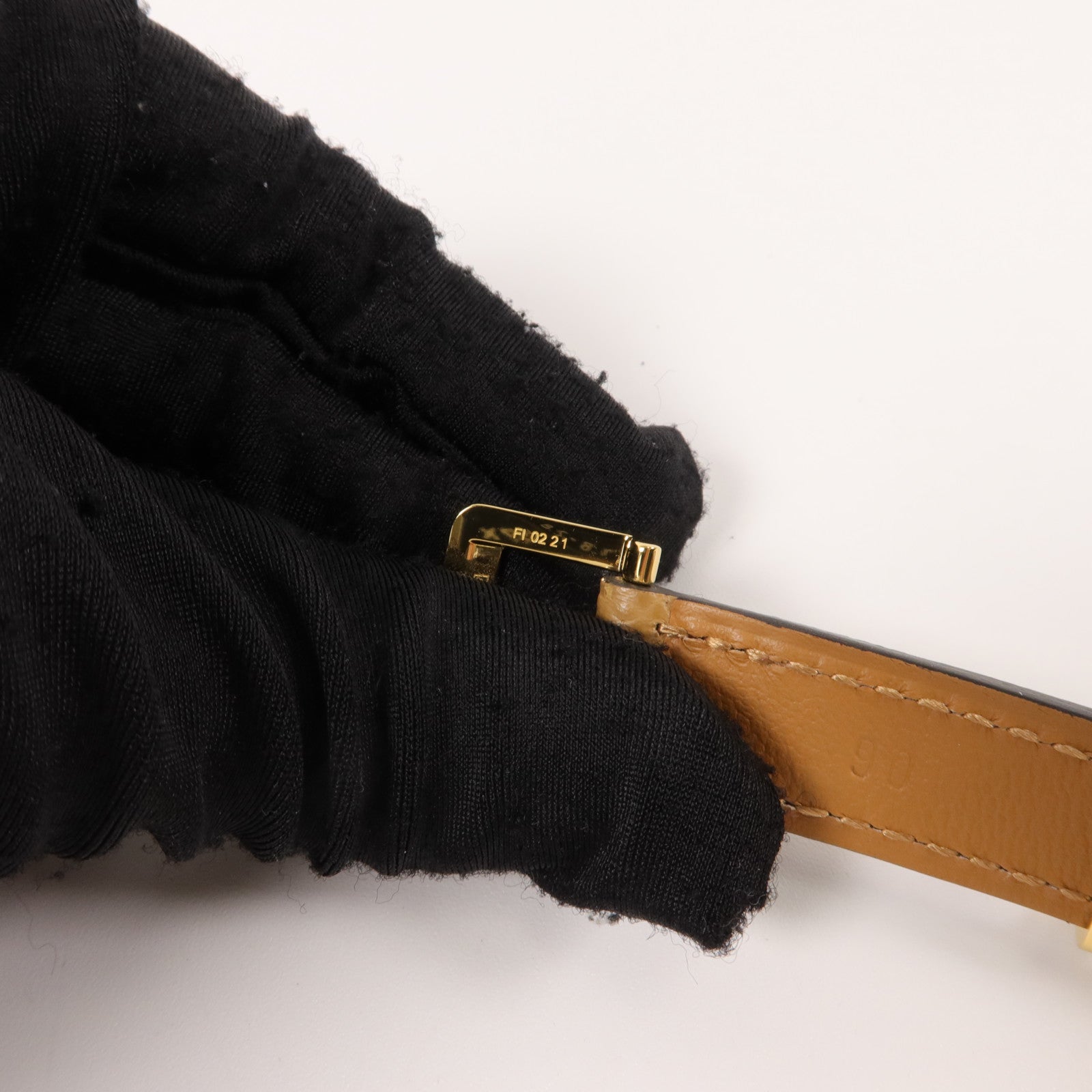 HERMES Epsom皮革Pop H 15 Belt 90cm皮帶Nata/Chai/Beige Marfa