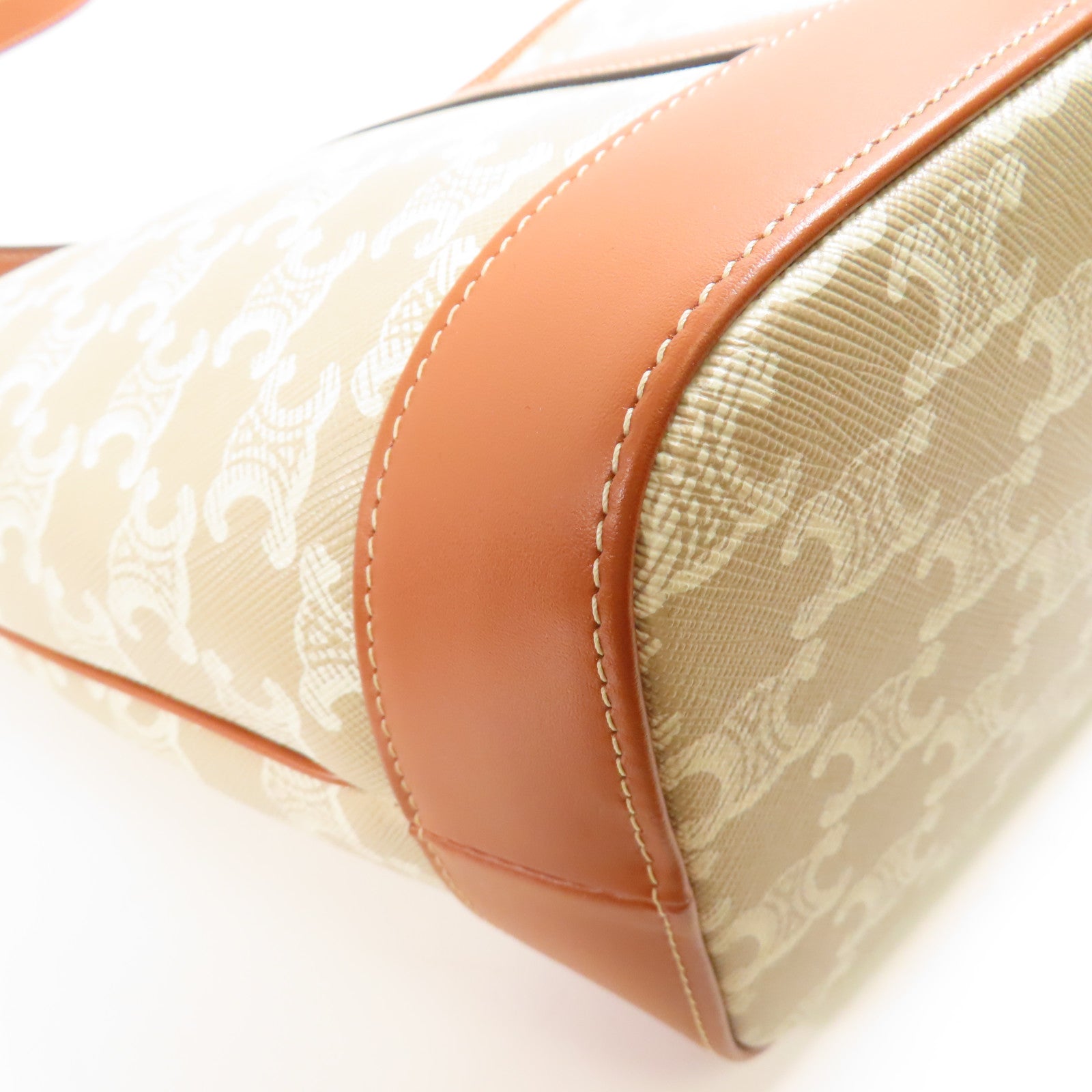 CELINE 塗層帆布Small Bucket金扣肩背袋