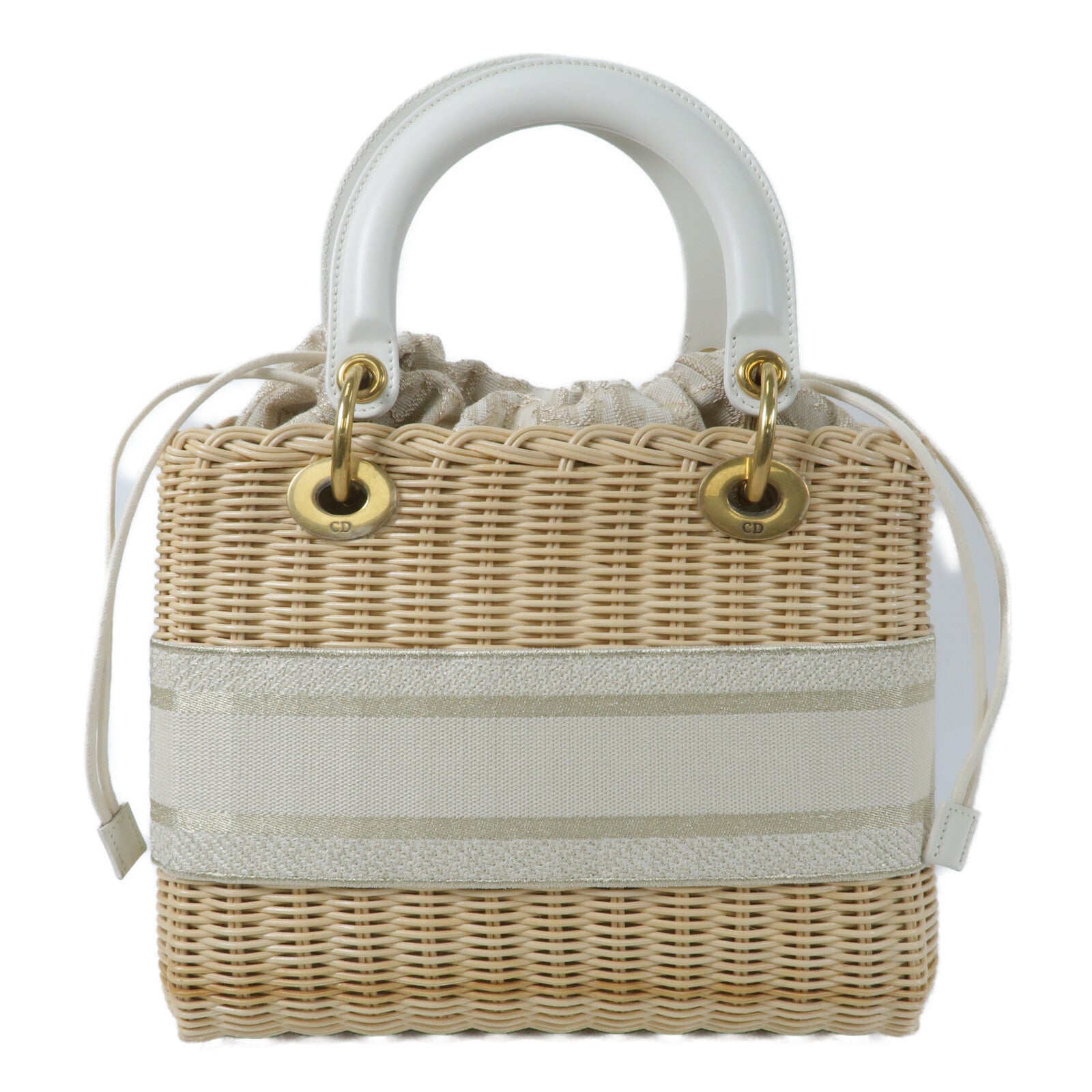 Dior 藤料Wicker Rattan Lady Dior Medium Bag手挽肩背兩用袋