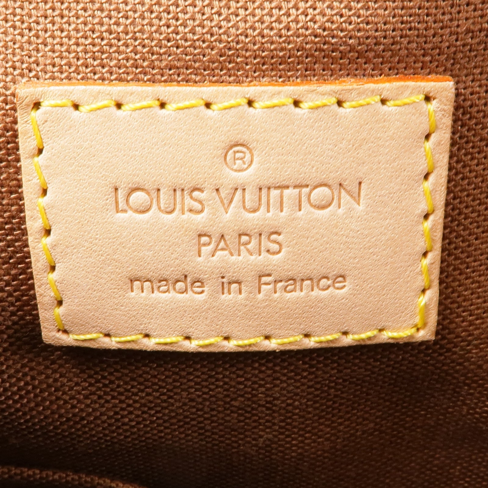 LOUIS VUITTON Monogram Batignolles金扣手挽袋棕色