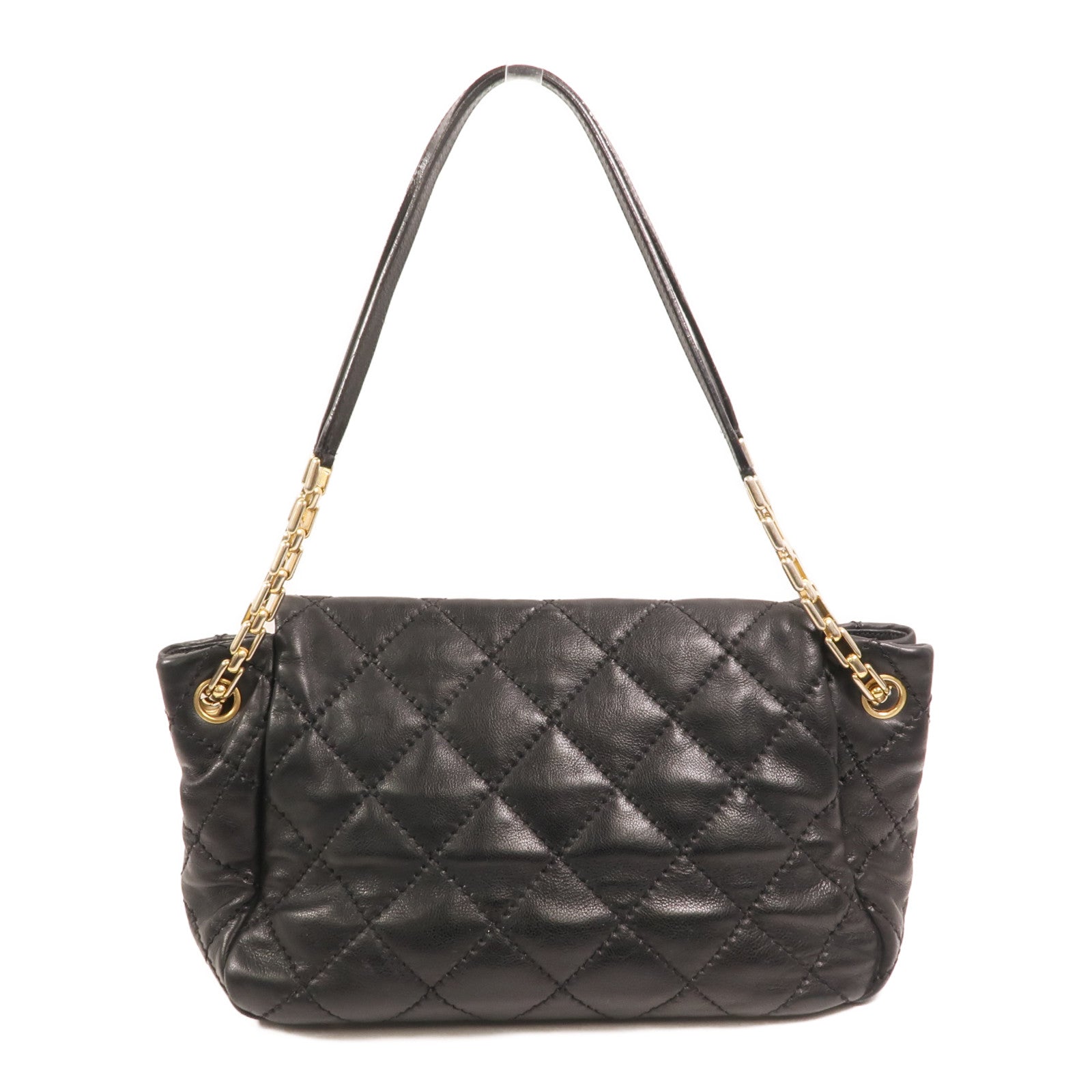 CHANEL 牛皮皮革Chain Shoulder金扣肩背袋