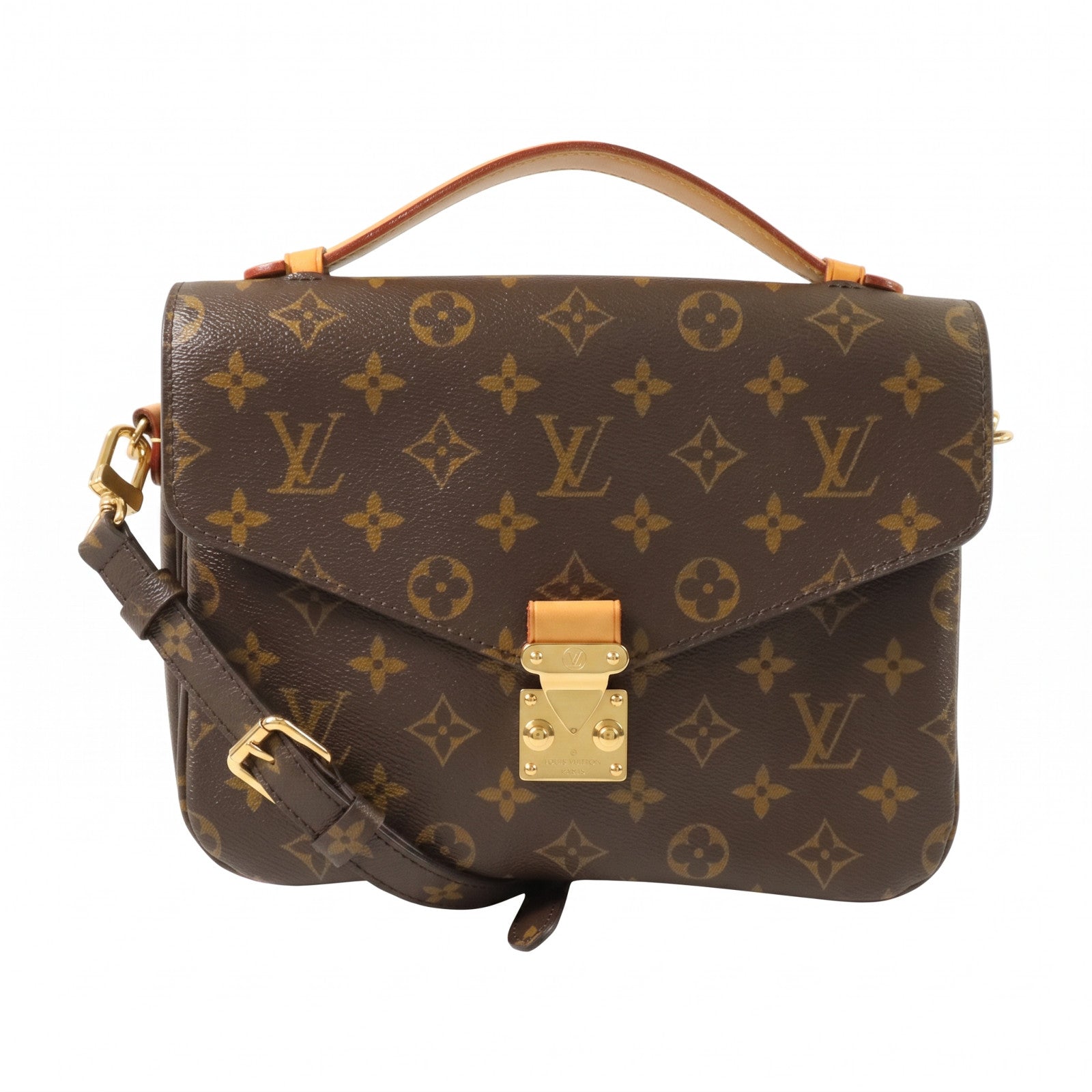 LOUIS VUITTON Monogram Pochette Metis MM金扣手挽肩背兩用袋