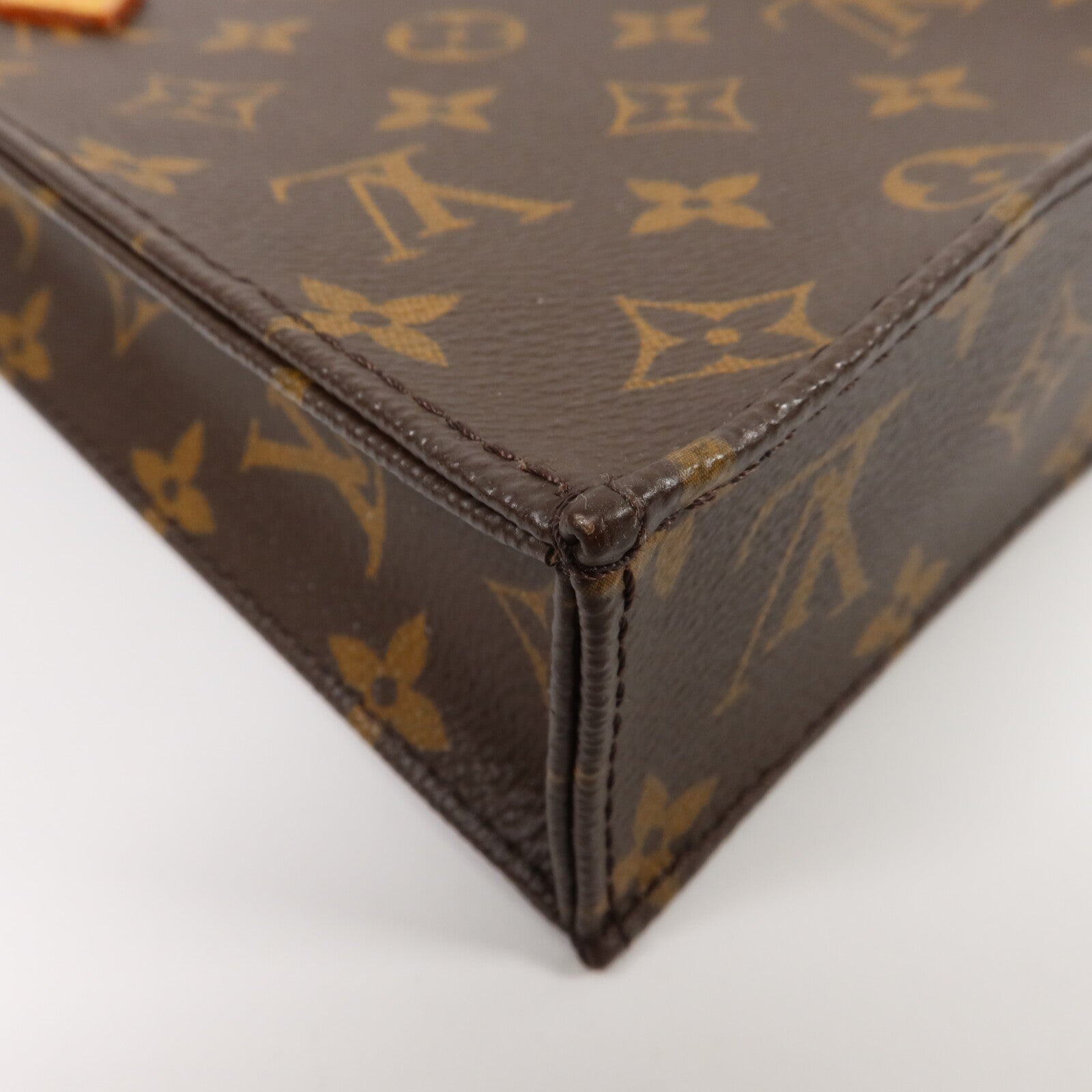 LOUIS VUITTON Monogram Petit Sac Plat手挽肩背兩用袋