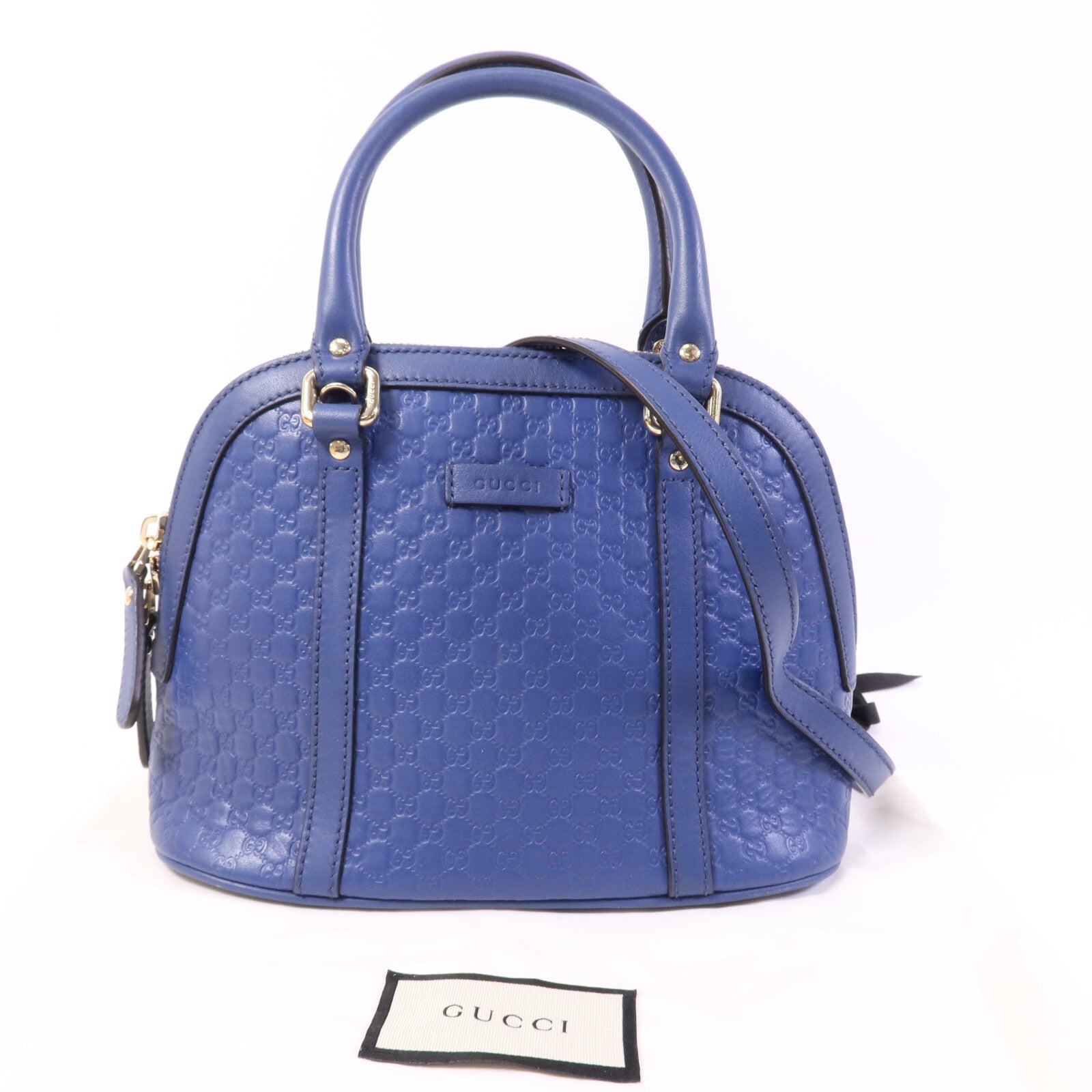 GUCCI 牛皮皮革Mini Dome金扣手挽肩背兩用袋