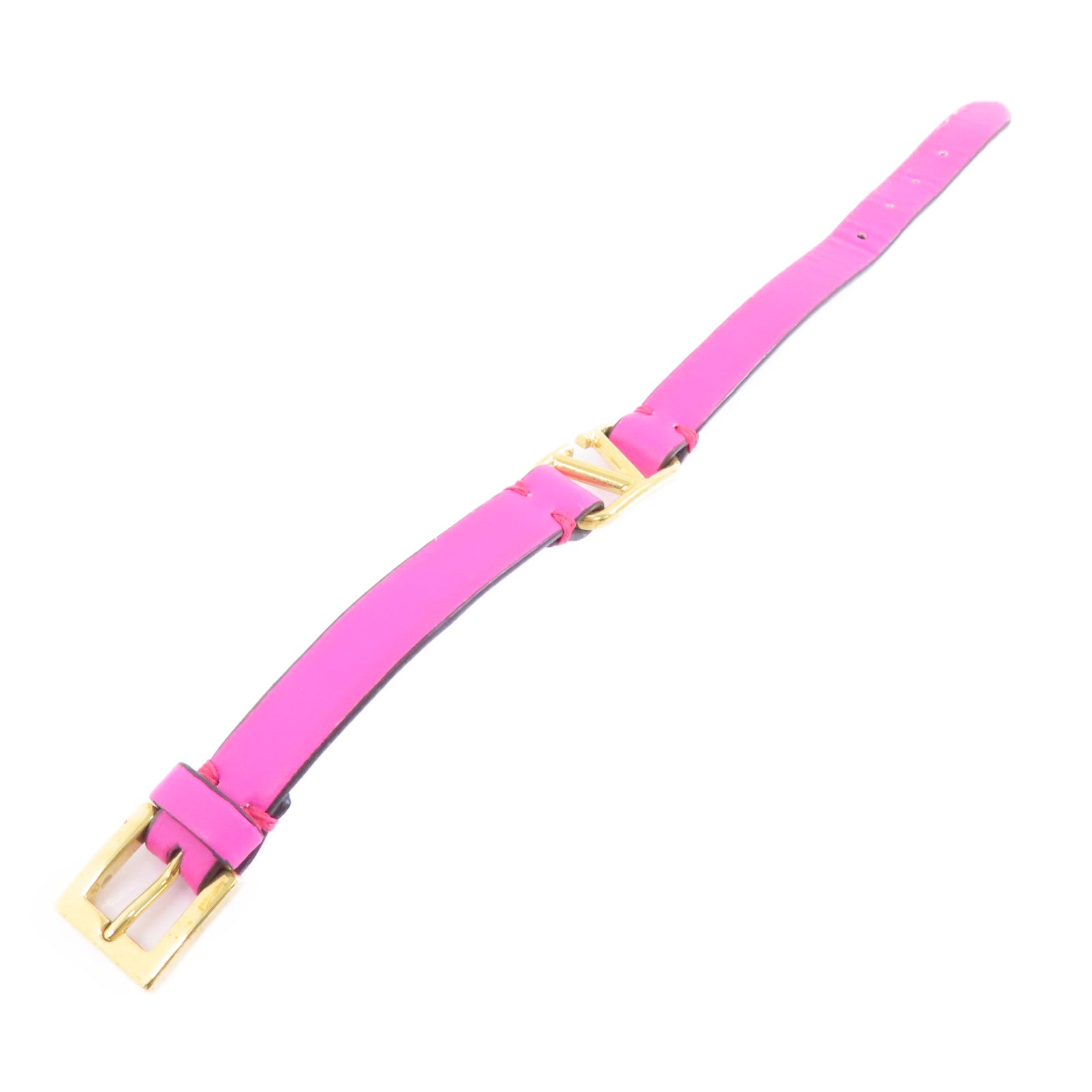 Valentino 牛皮皮革/金屬Bracelet手鏈粉紅色/金色