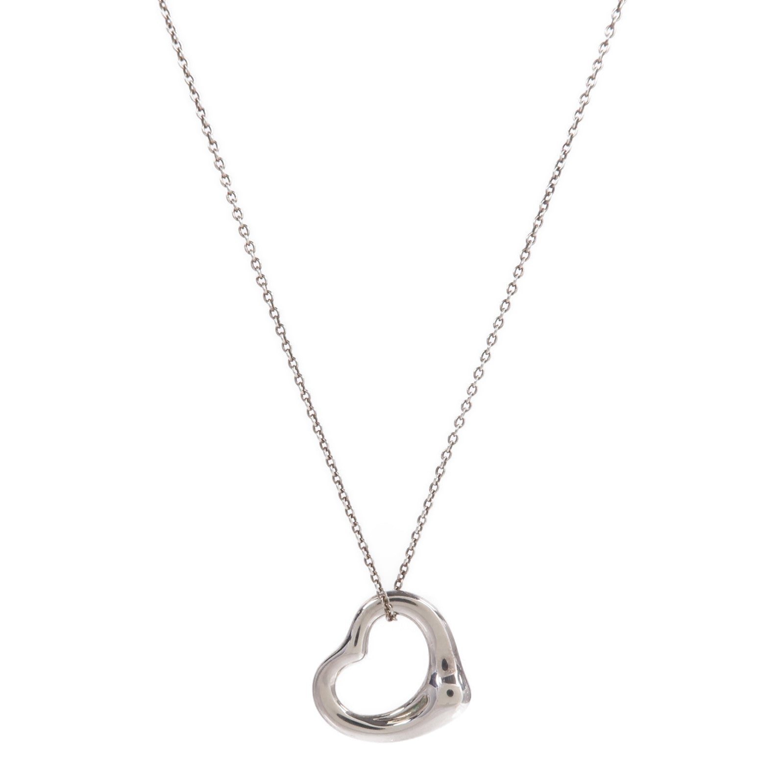 TIFFANY＆CO 925純銀Open Heart Necklace項鍊