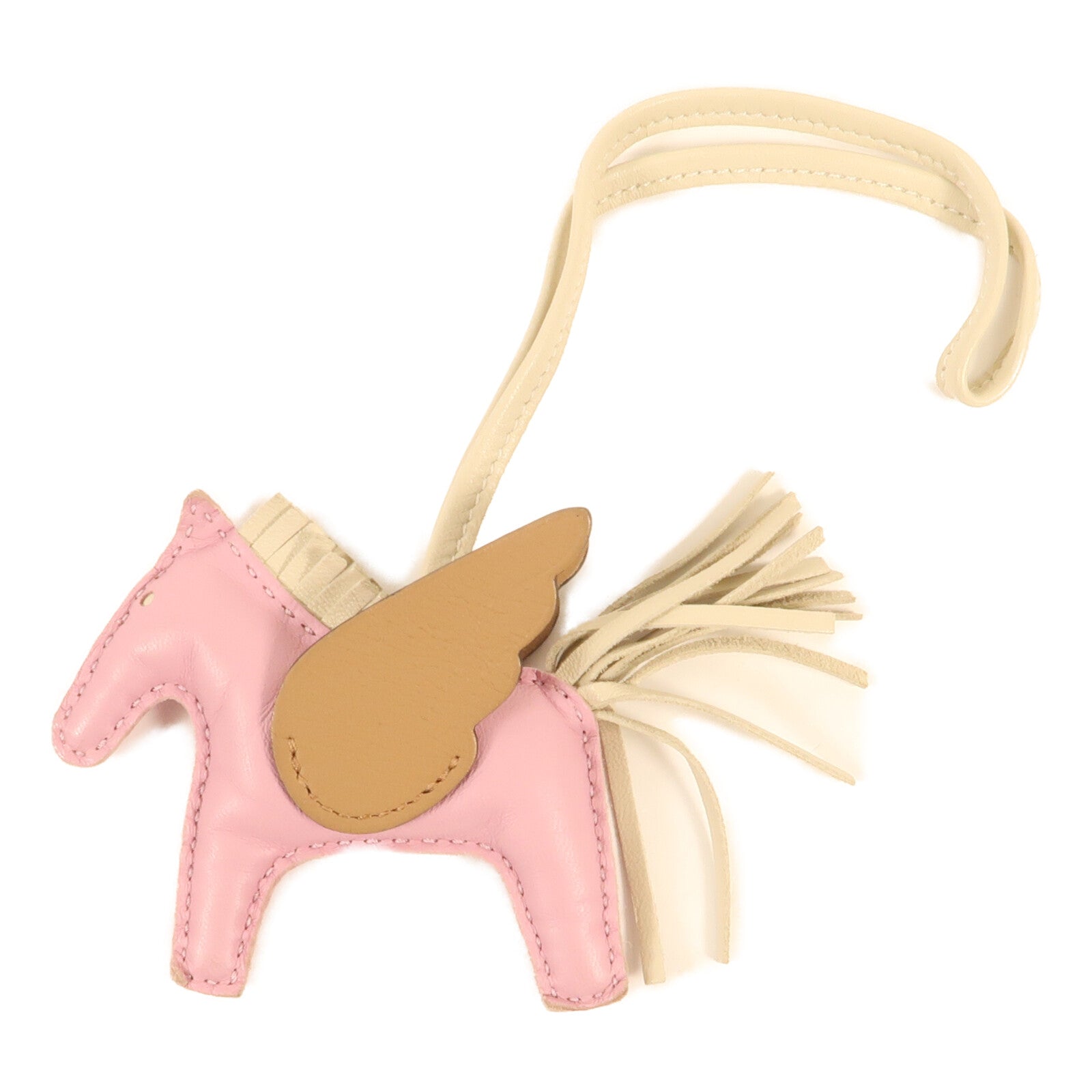 HERMES Swift皮革Rodeo Pegase PM掛飾 Mauve Sylvestre