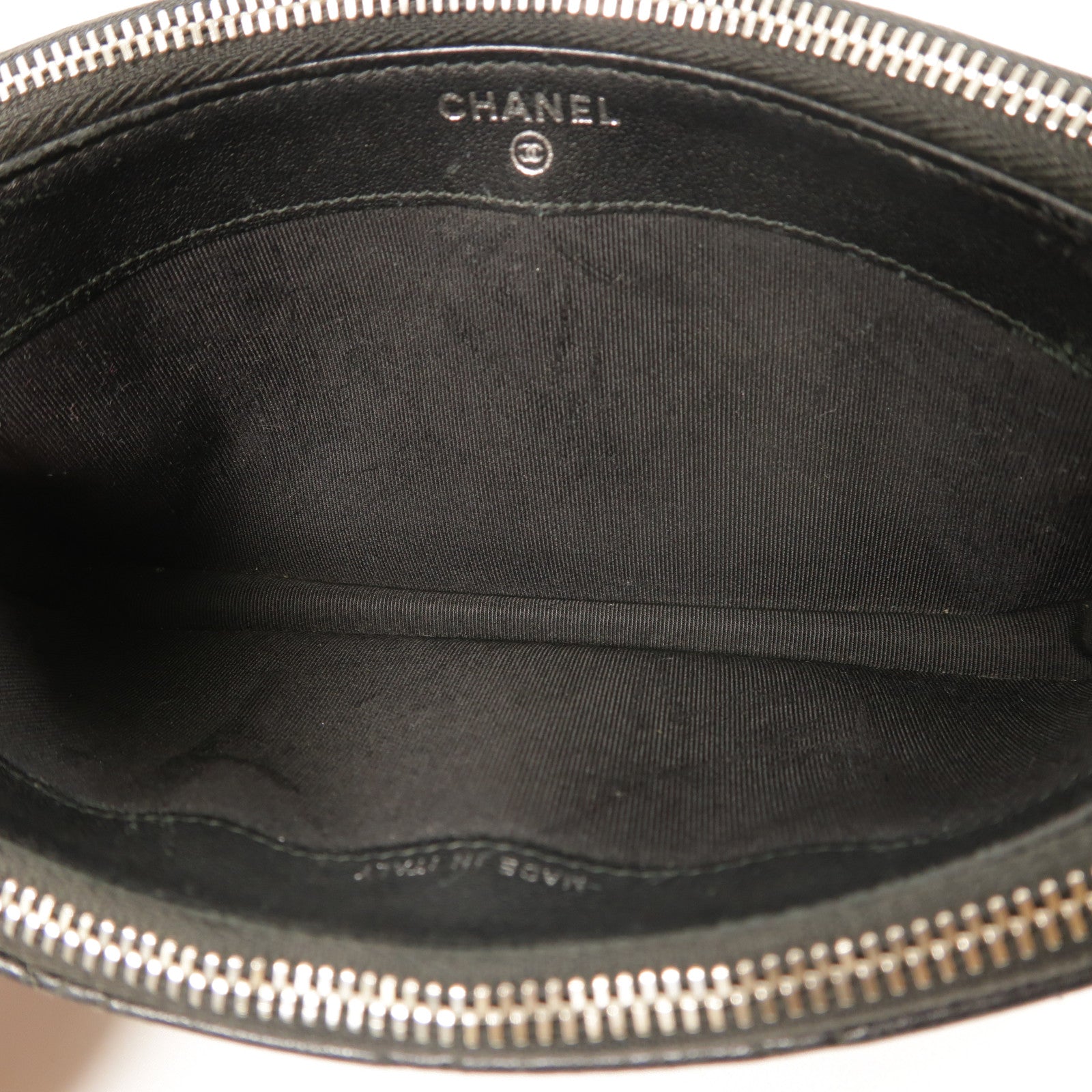 CHANEL 羊皮皮革Chain Shoulder銀扣鏈帶肩背袋