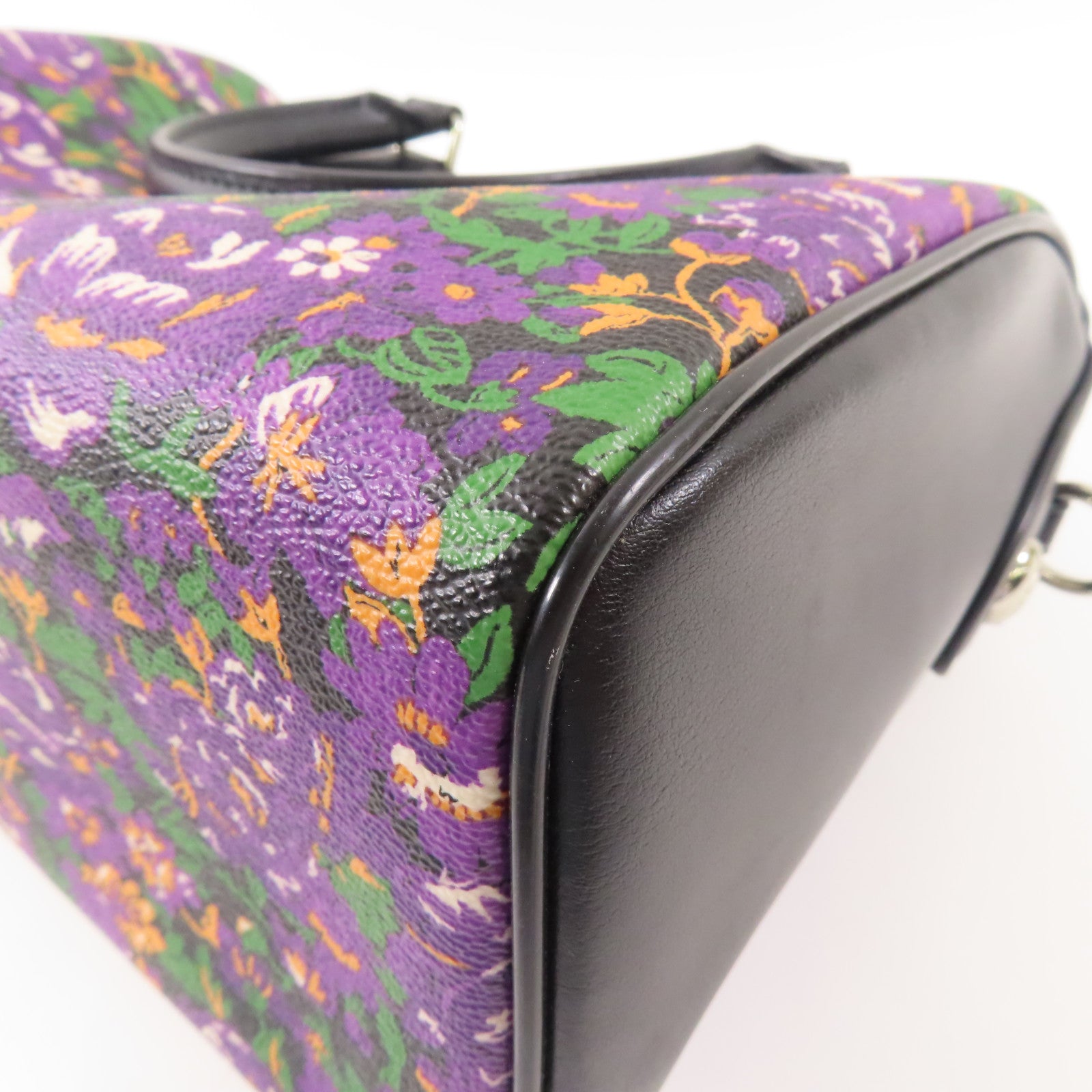 COACH 牛皮皮革2 Way Shoulder Bag銀扣手挽肩背兩用袋